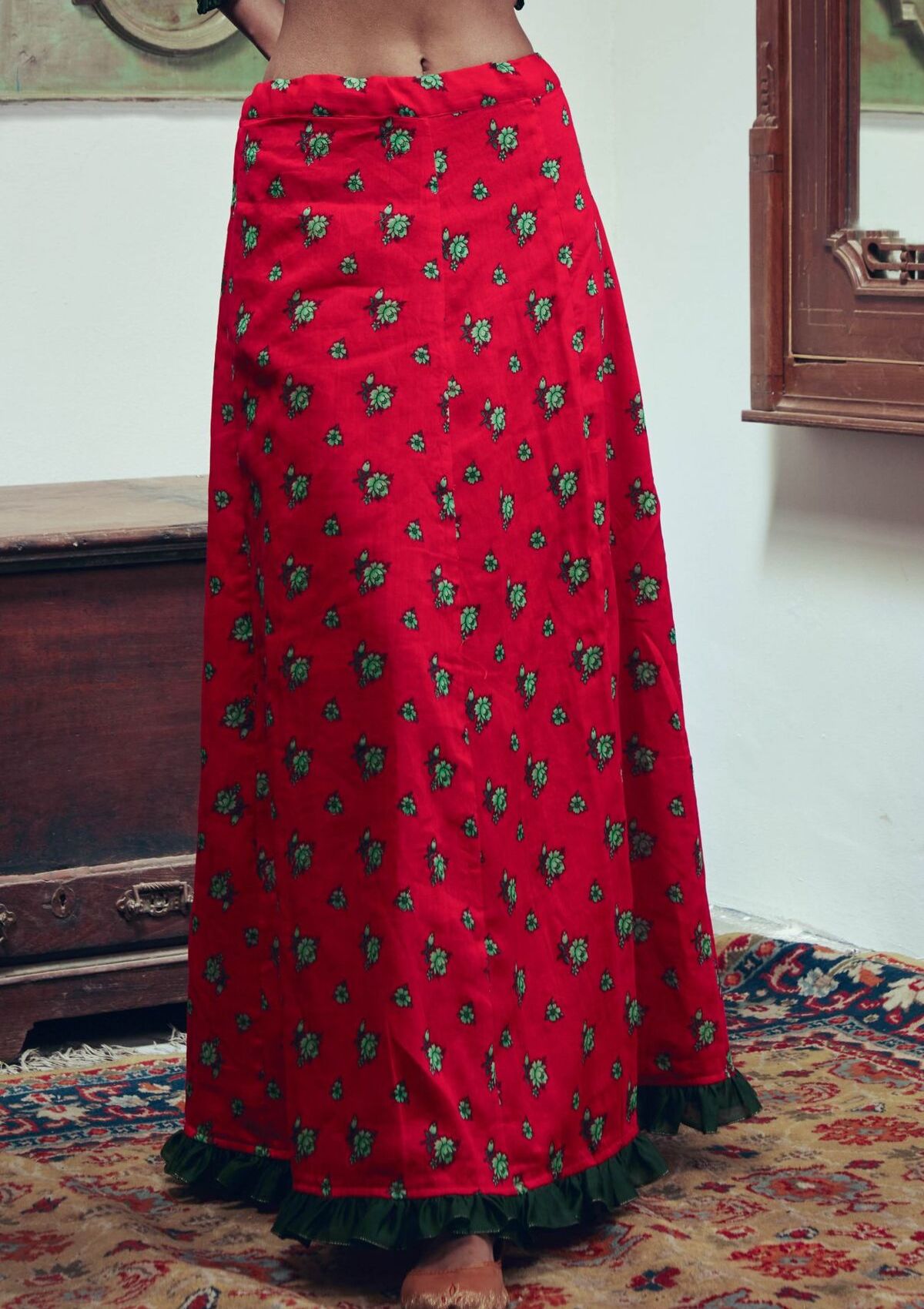 Chiti Red Chintz Peticoat