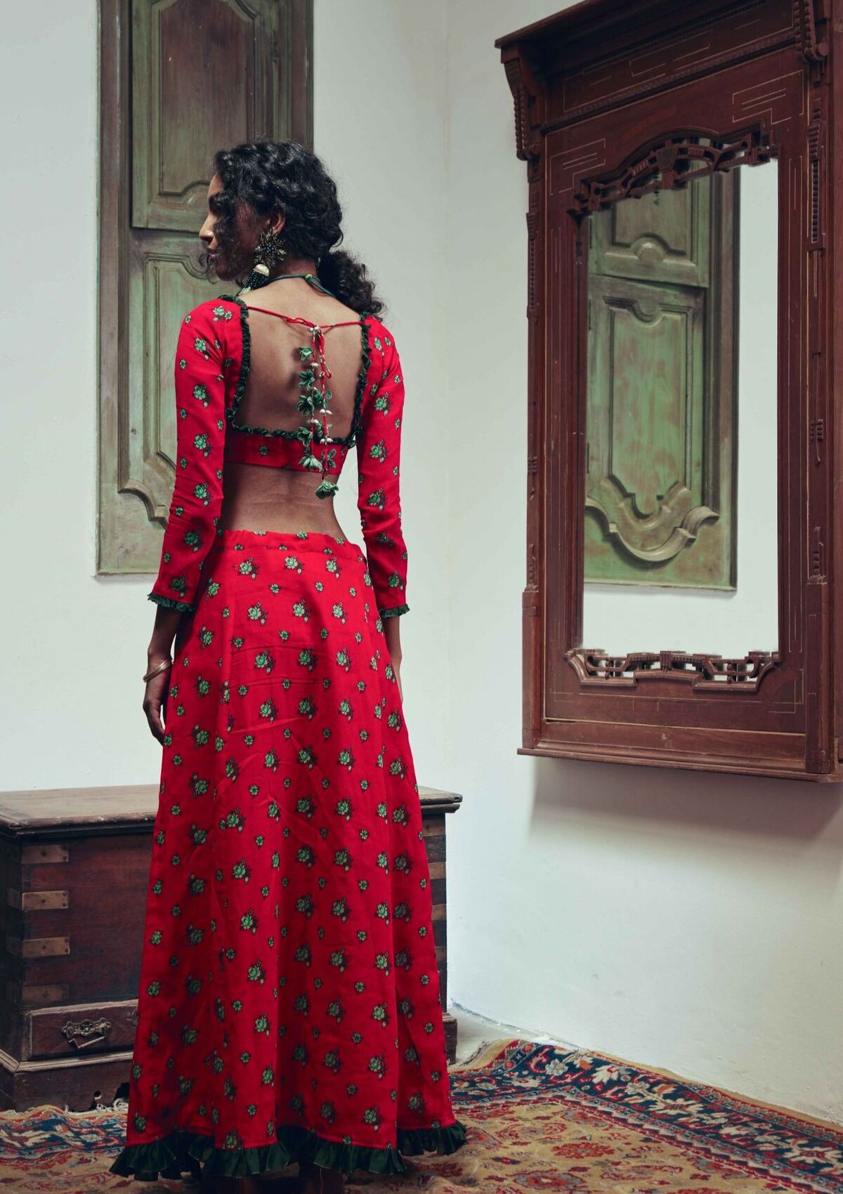 Chiti Red Chintz Peticoat