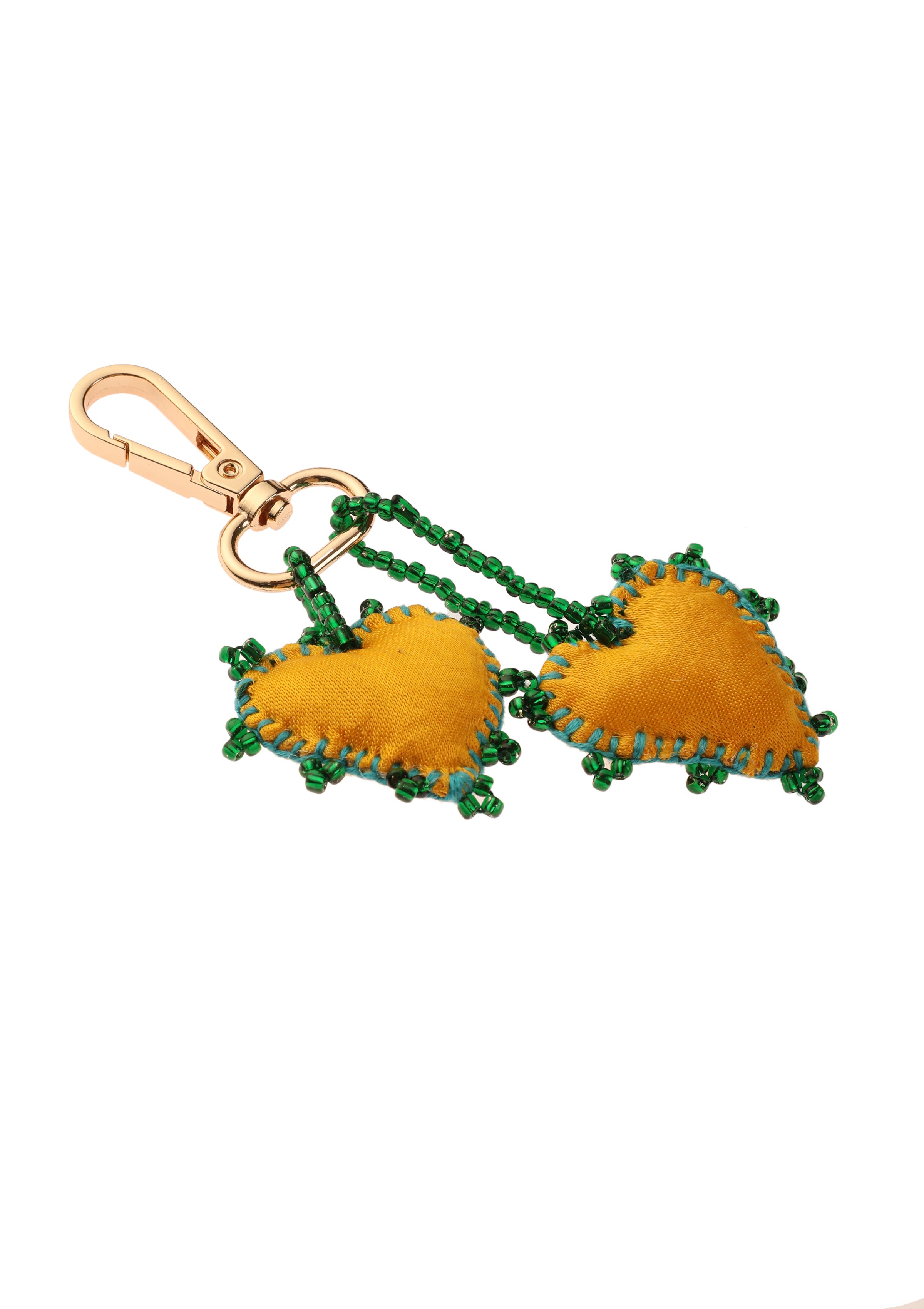 Twin Heart Bag Charm