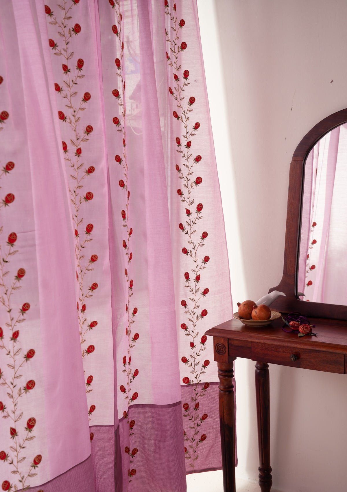 Dadirri Lavender Chanderi Sheer Curtain