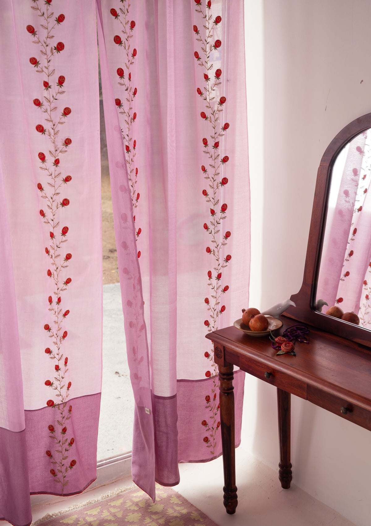 Dadirri Lavender Chanderi Sheer Curtain
