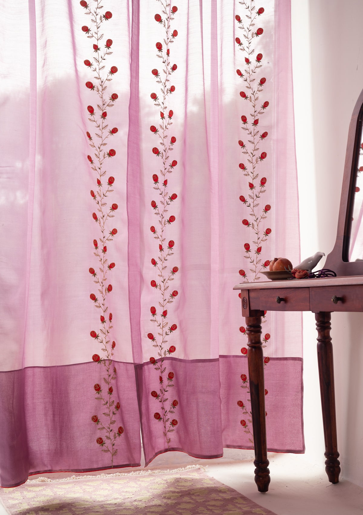 Dadirri Lavender Chanderi Sheer Curtain