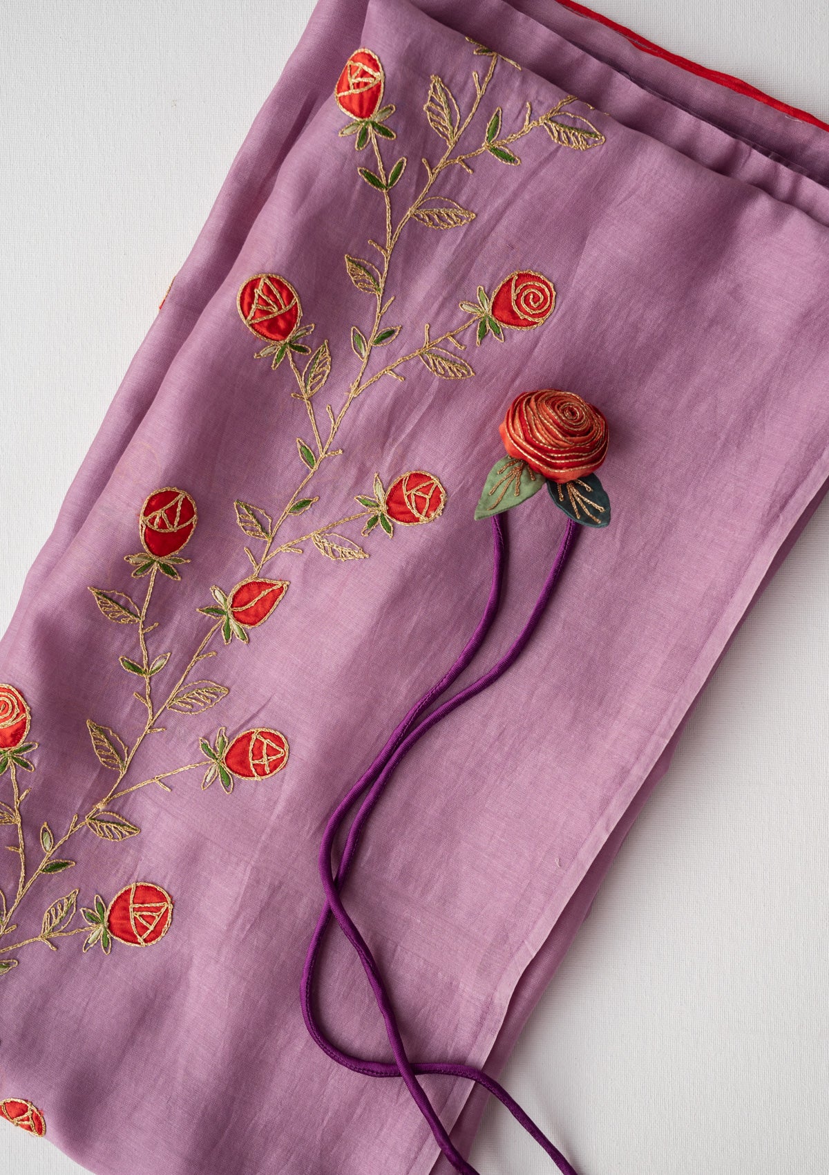 Dadirri Lavender Chanderi Sheer Curtain