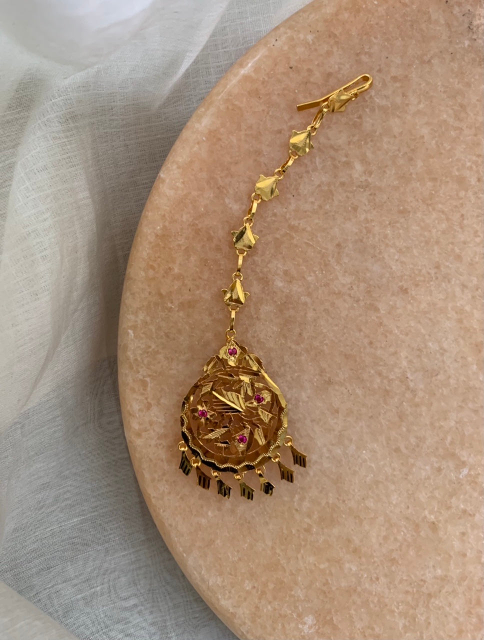 Dania Gold Tone Silver Mangtikka