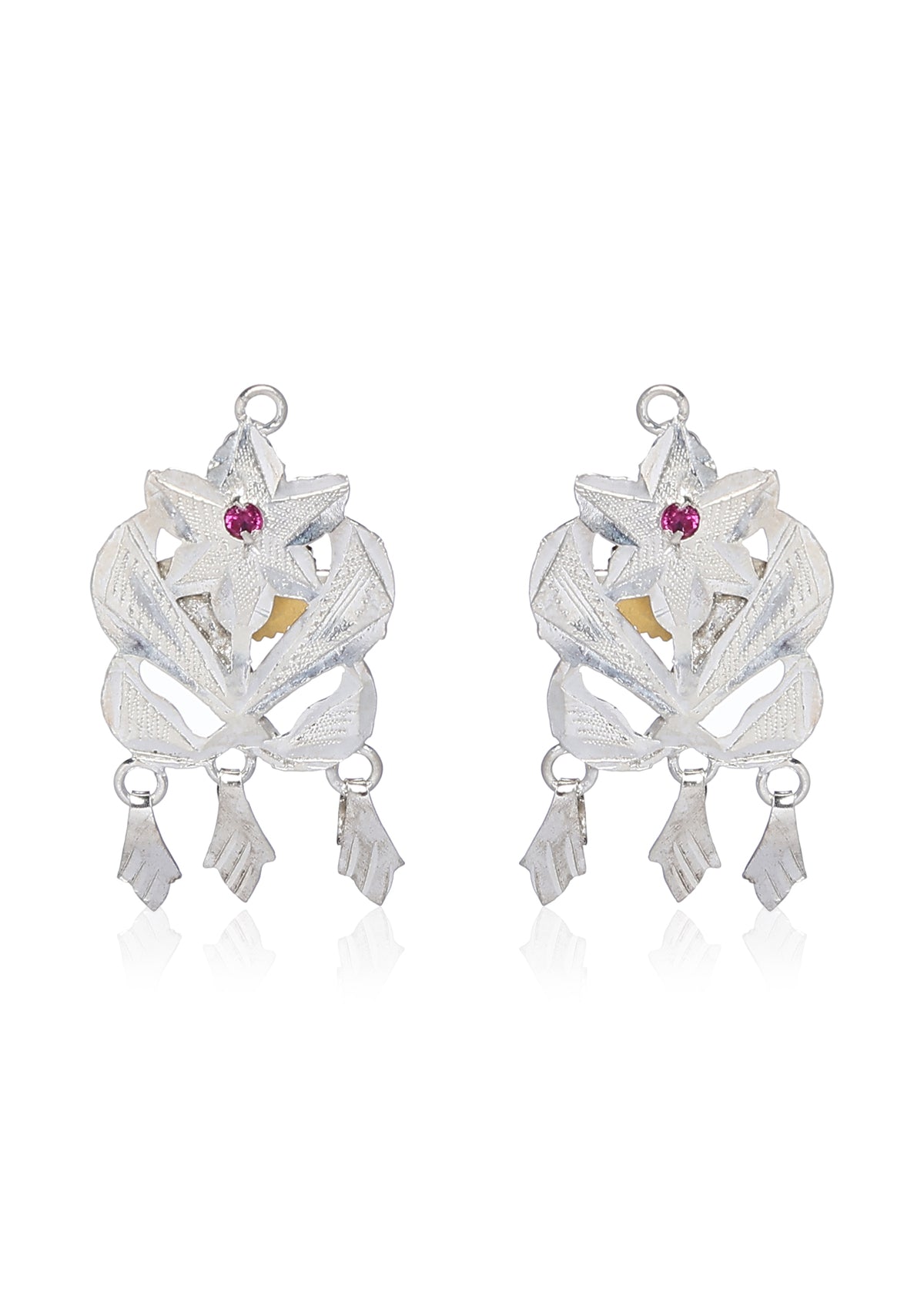 Padma Handmade Silver Necklace And Earrings Set