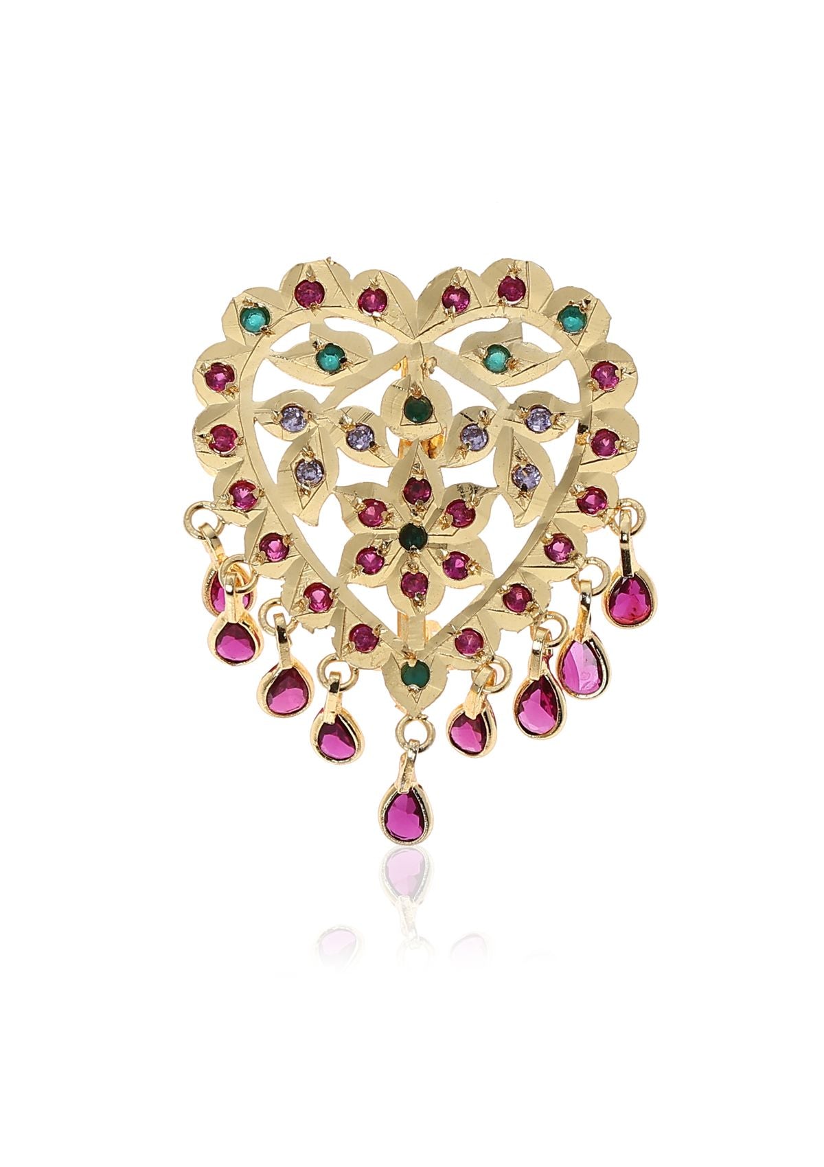 Dilsa Gold Tone Silver Brooch