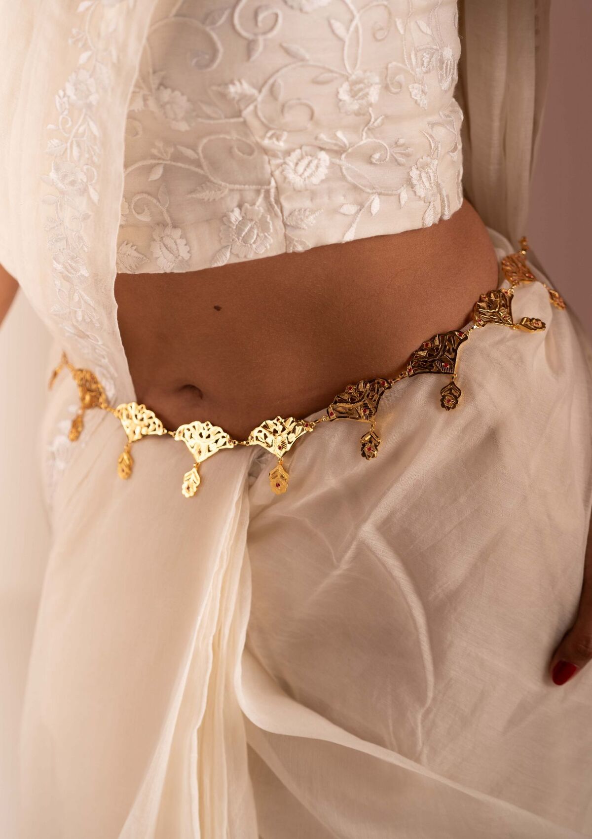 Dorri Gold Tone Silver Kamarband