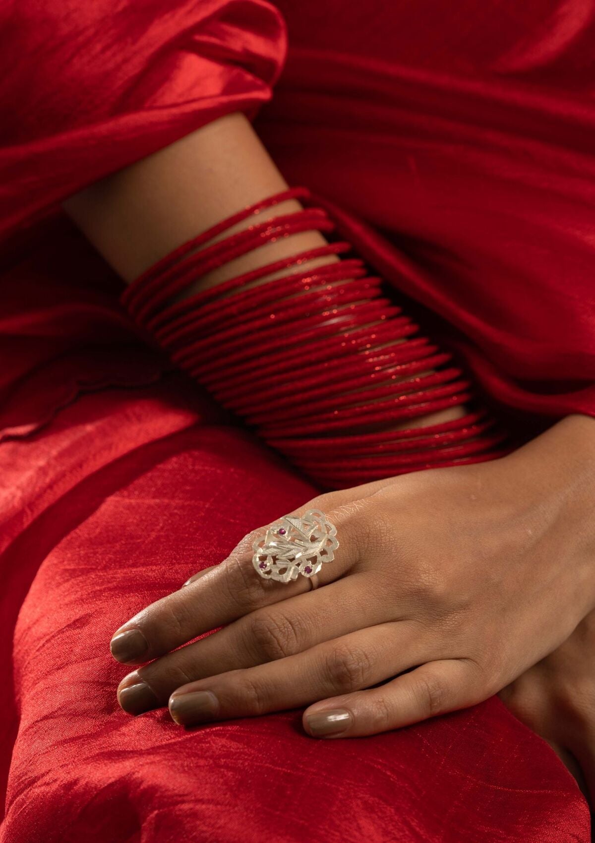 Faiza Silver Ring