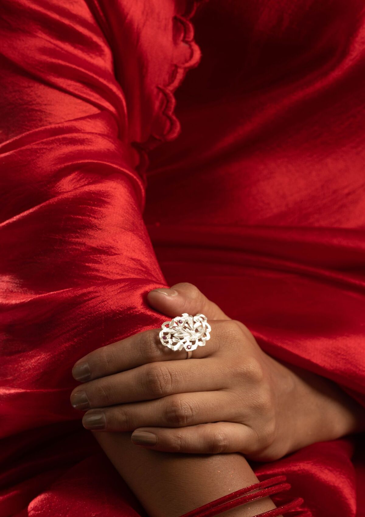 Faiza Silver Ring