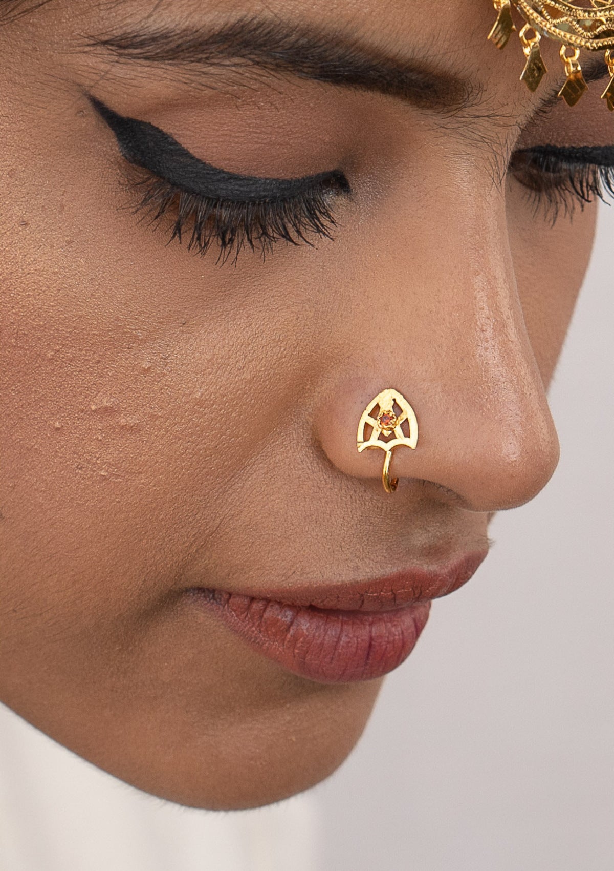 Fara Gold Tone Silver Nosepin