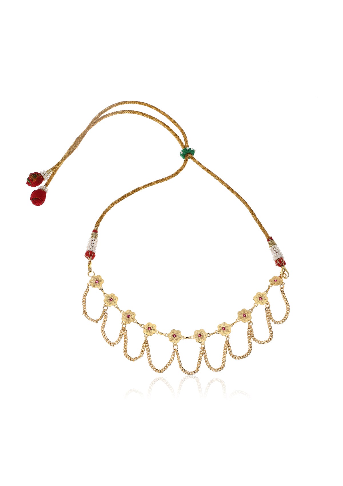 Fatima Gold Tone Silver Necklace