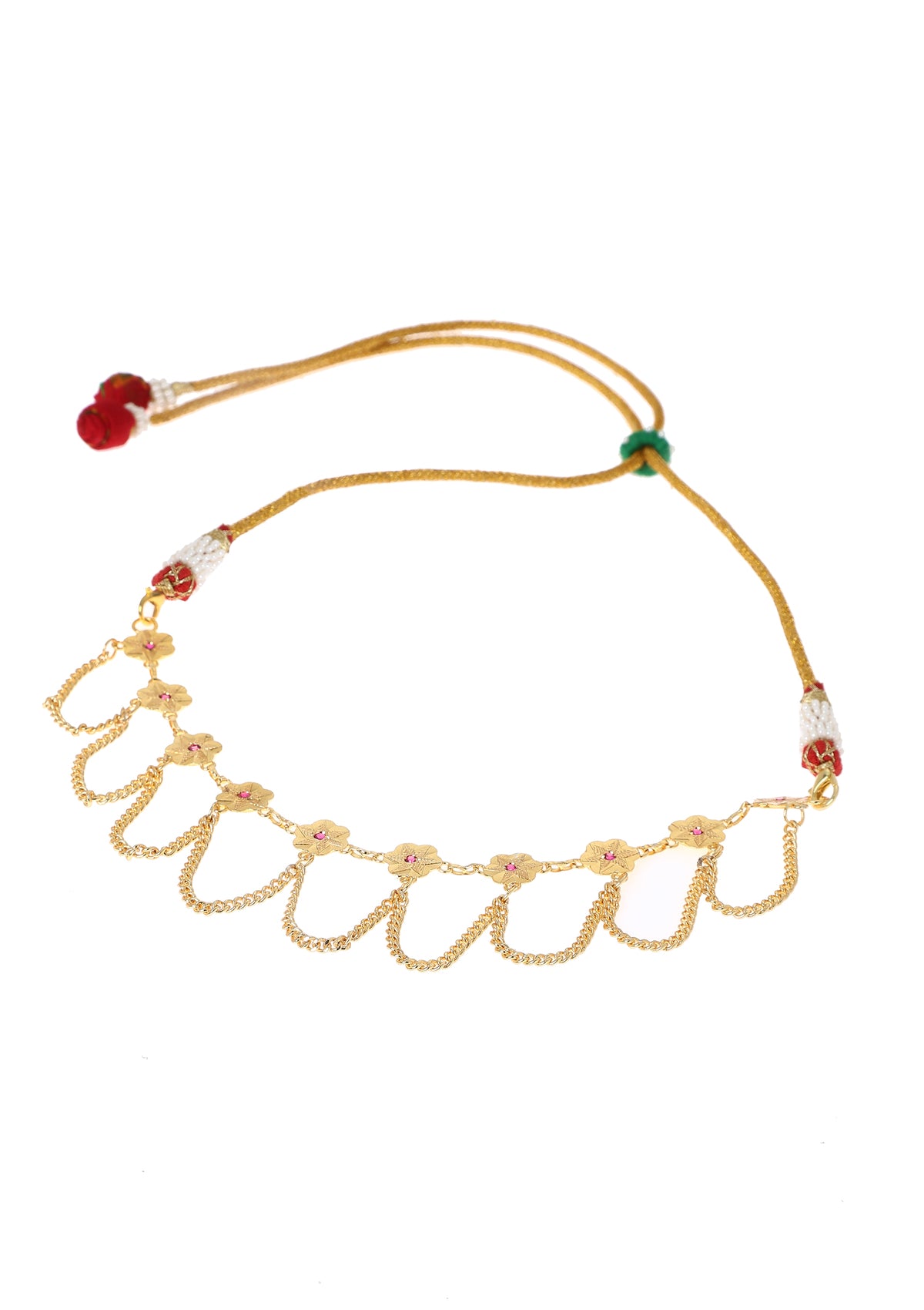 Fatima Gold Tone Silver Necklace