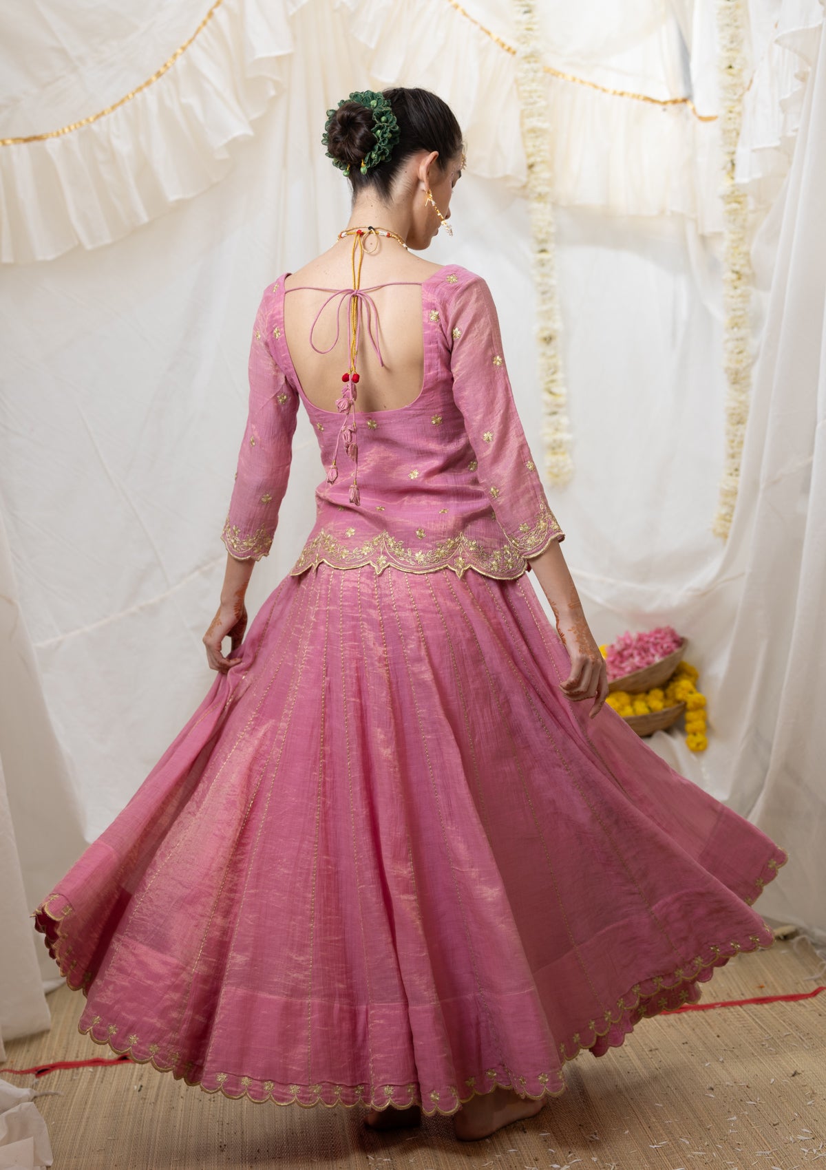 Geeta Tissue Skirt & Blouse