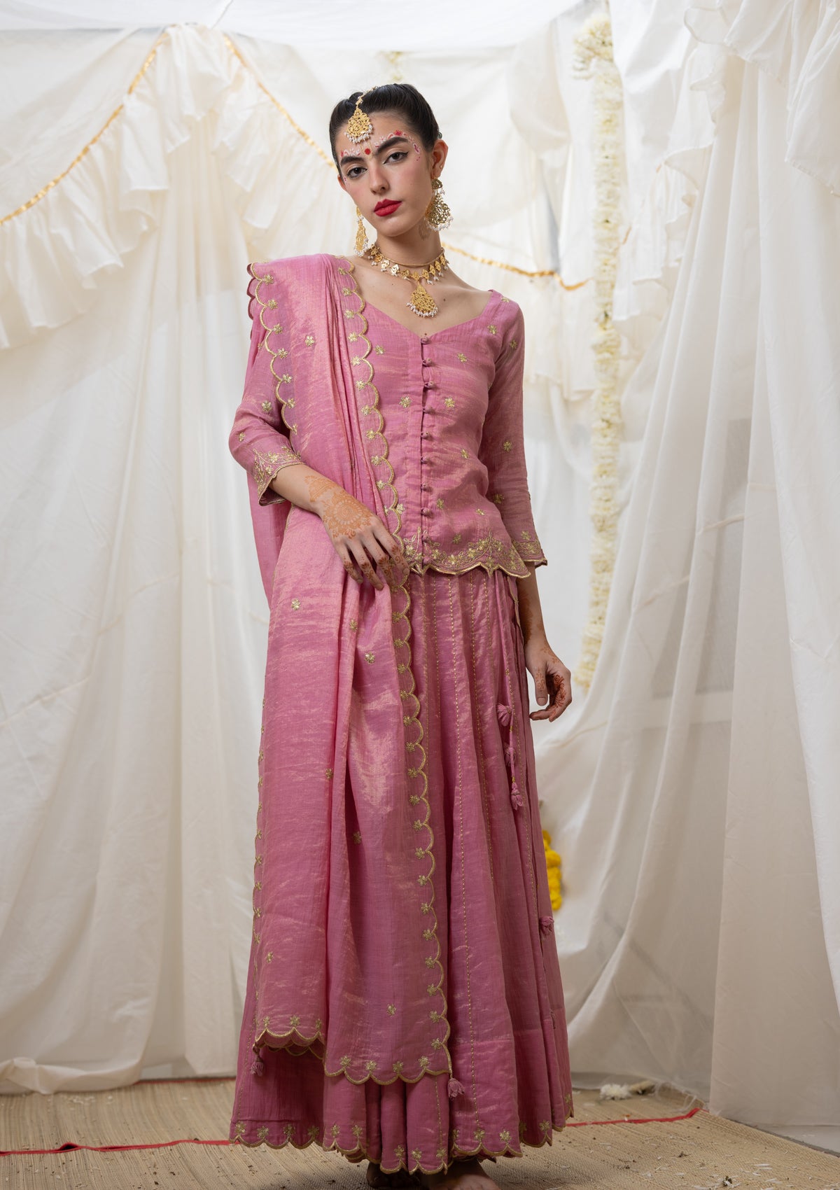 Geeta Tissue Skirt & Blouse