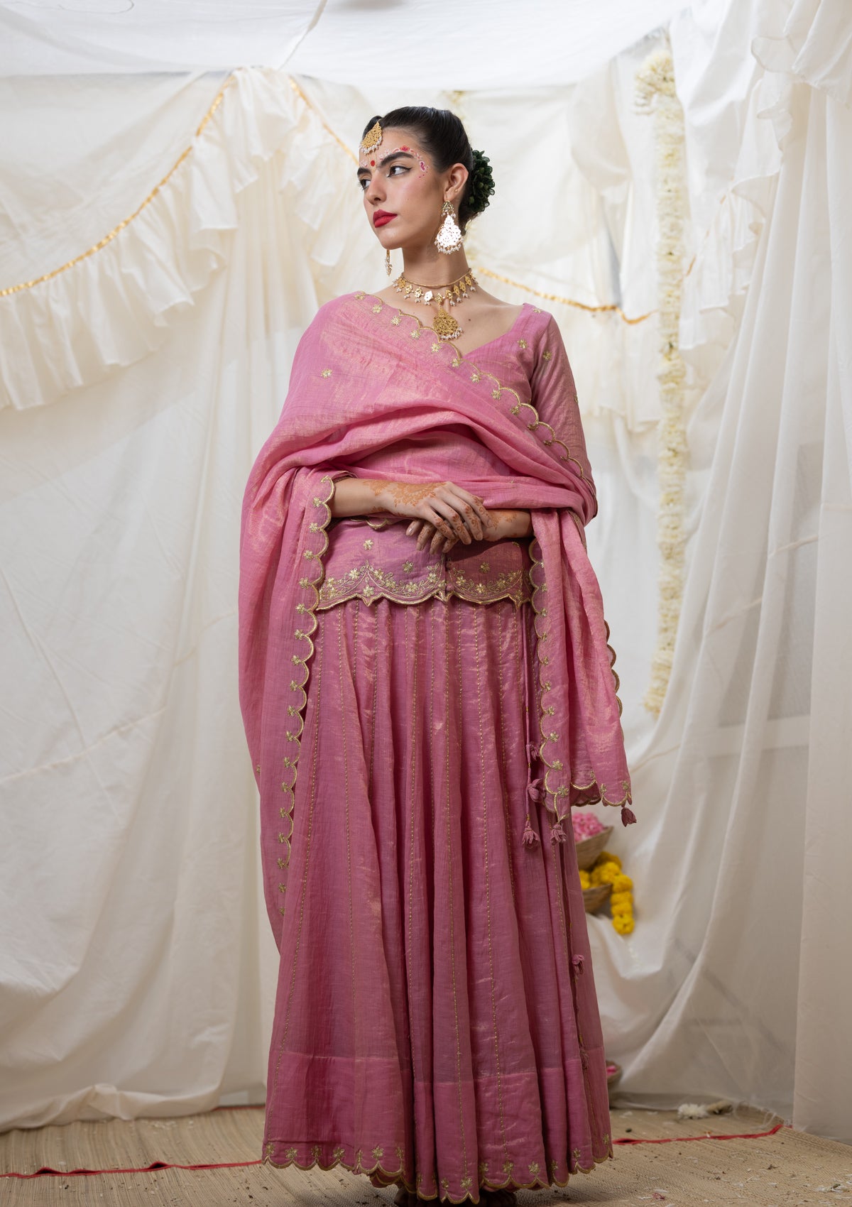 Geeta Tissue Skirt & Blouse