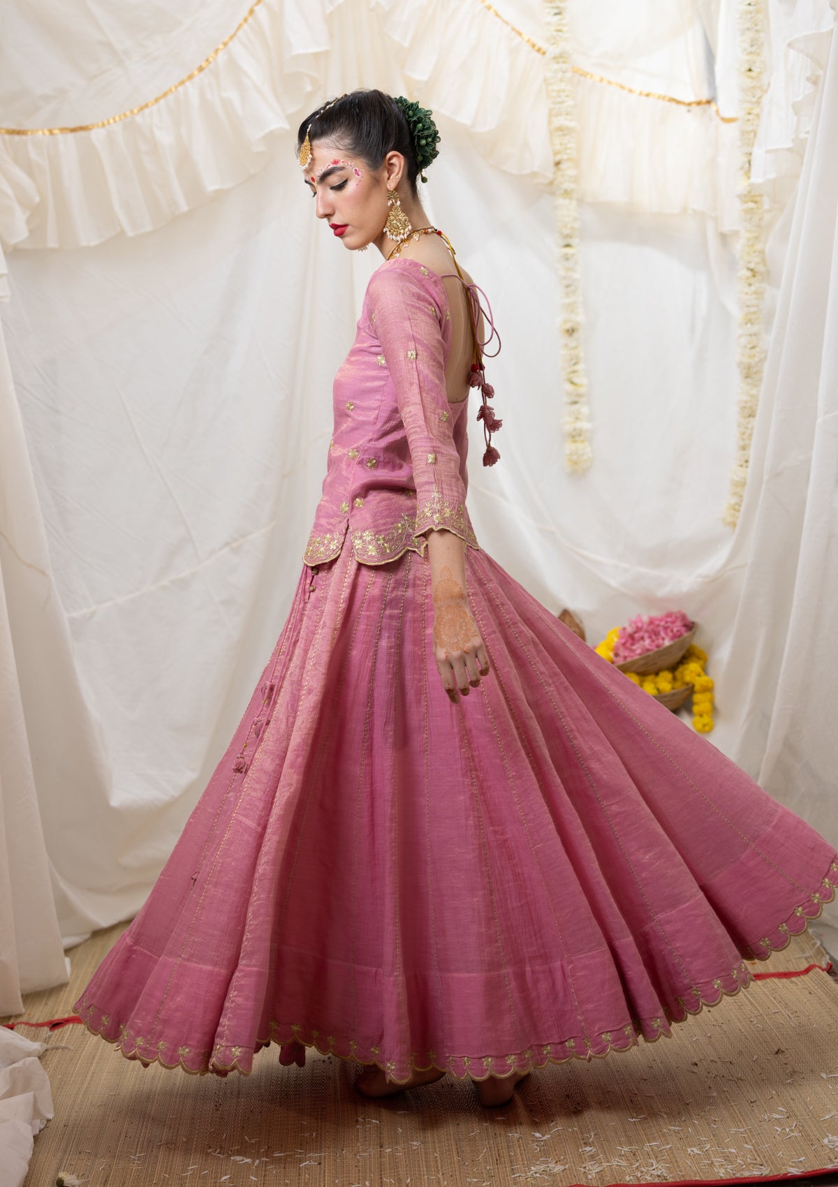 Geeta Tissue Skirt & Blouse