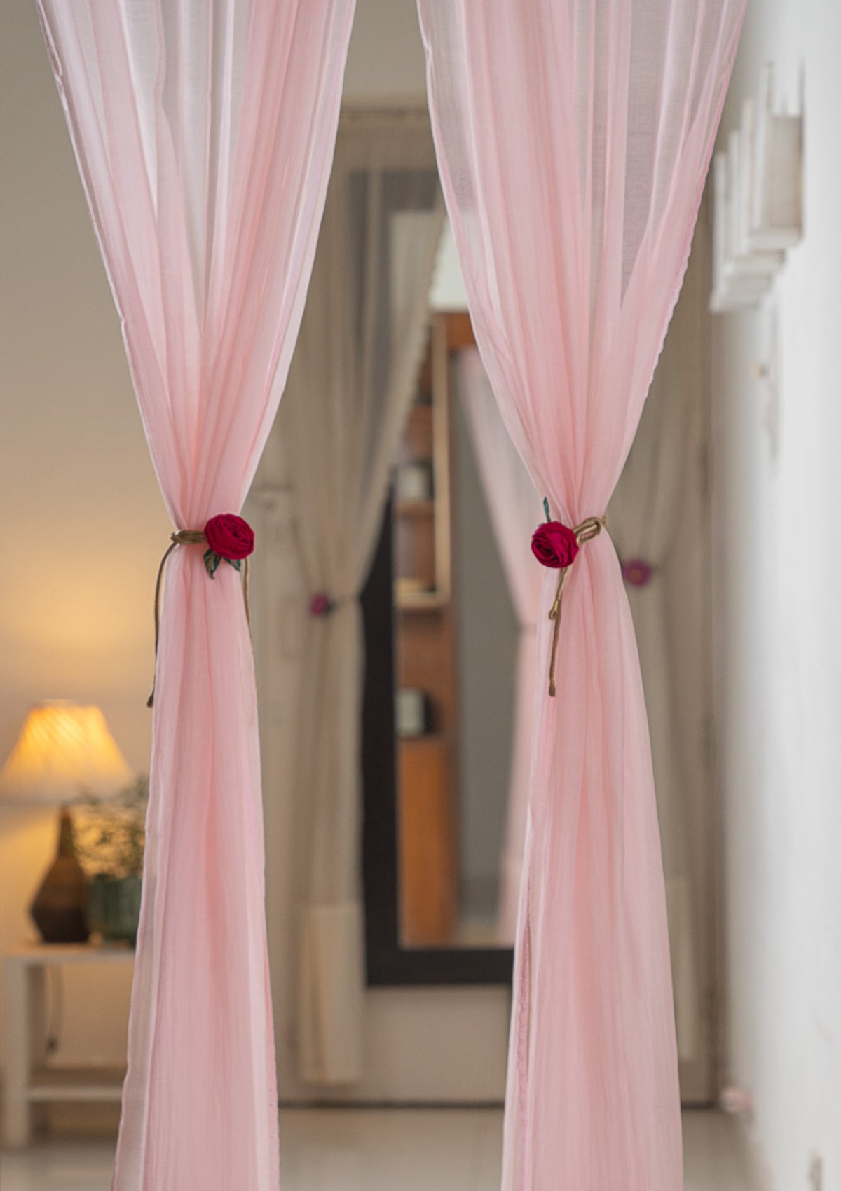 Garnet Red Curtain Ties - Set of 2