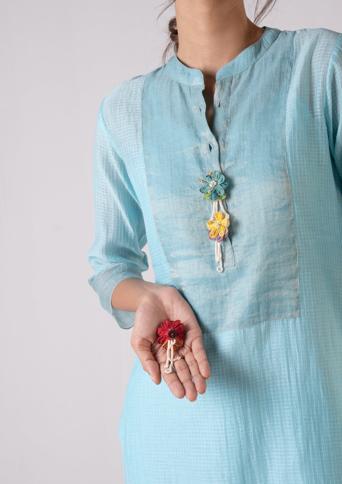 Golna Textile Floral Buttons