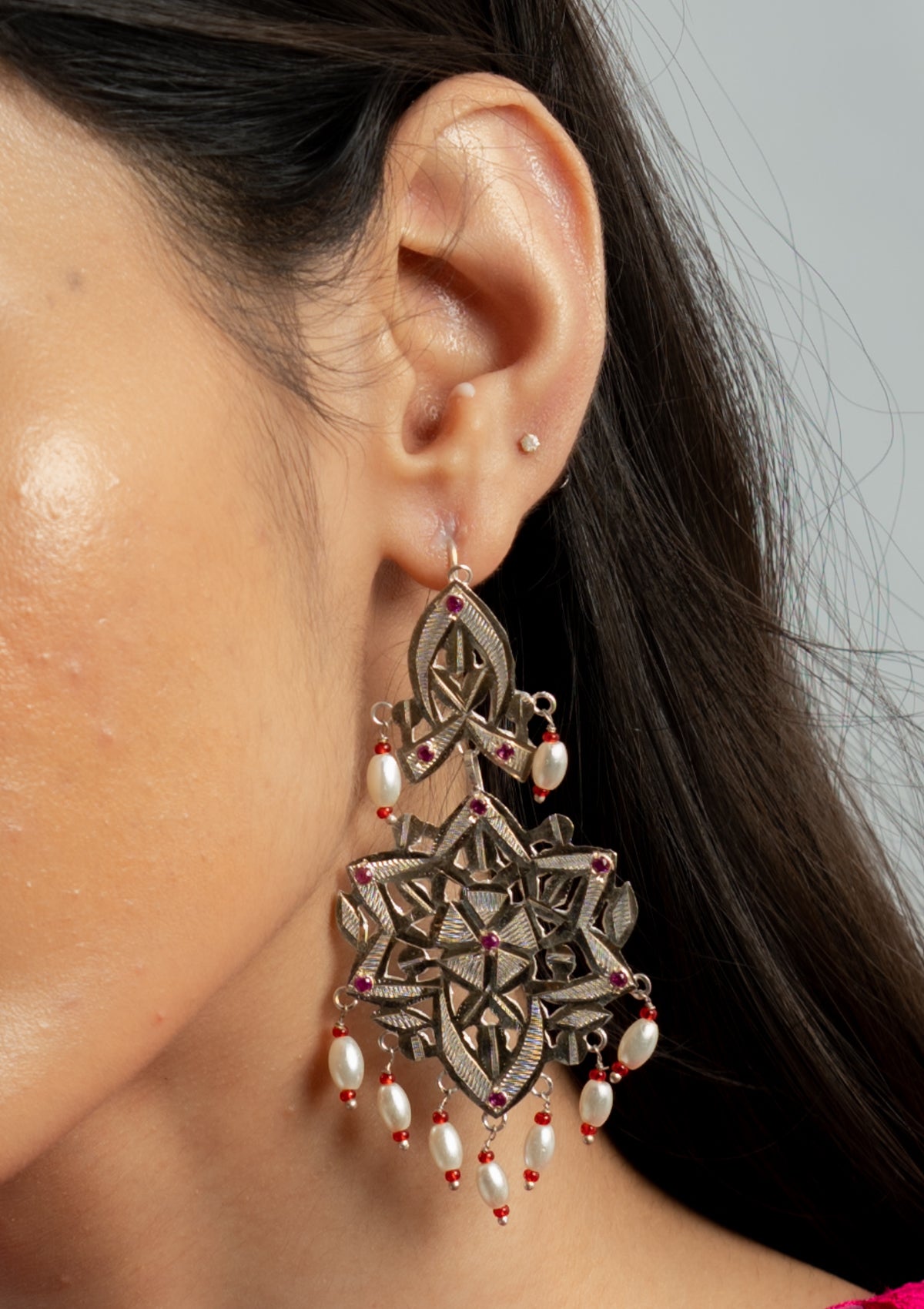 Gopi Silver Earrings