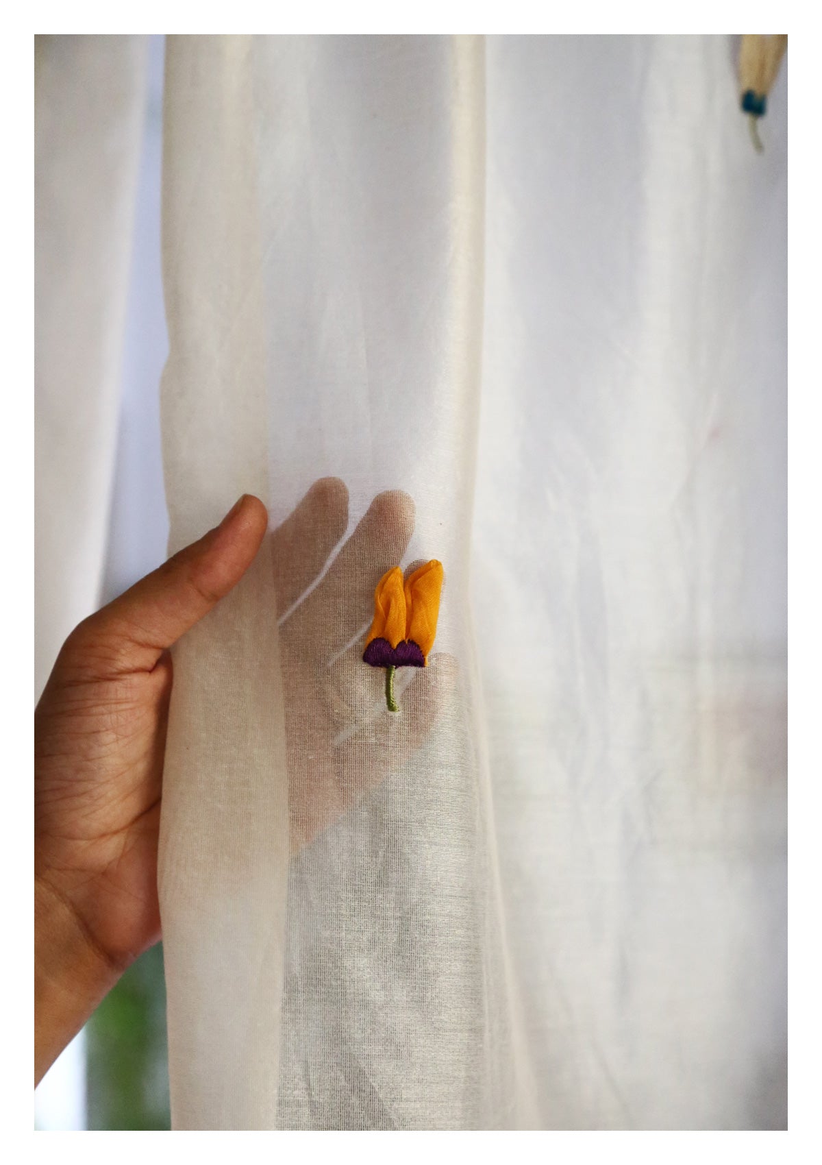 Hasta Off-White Sheer Curtain