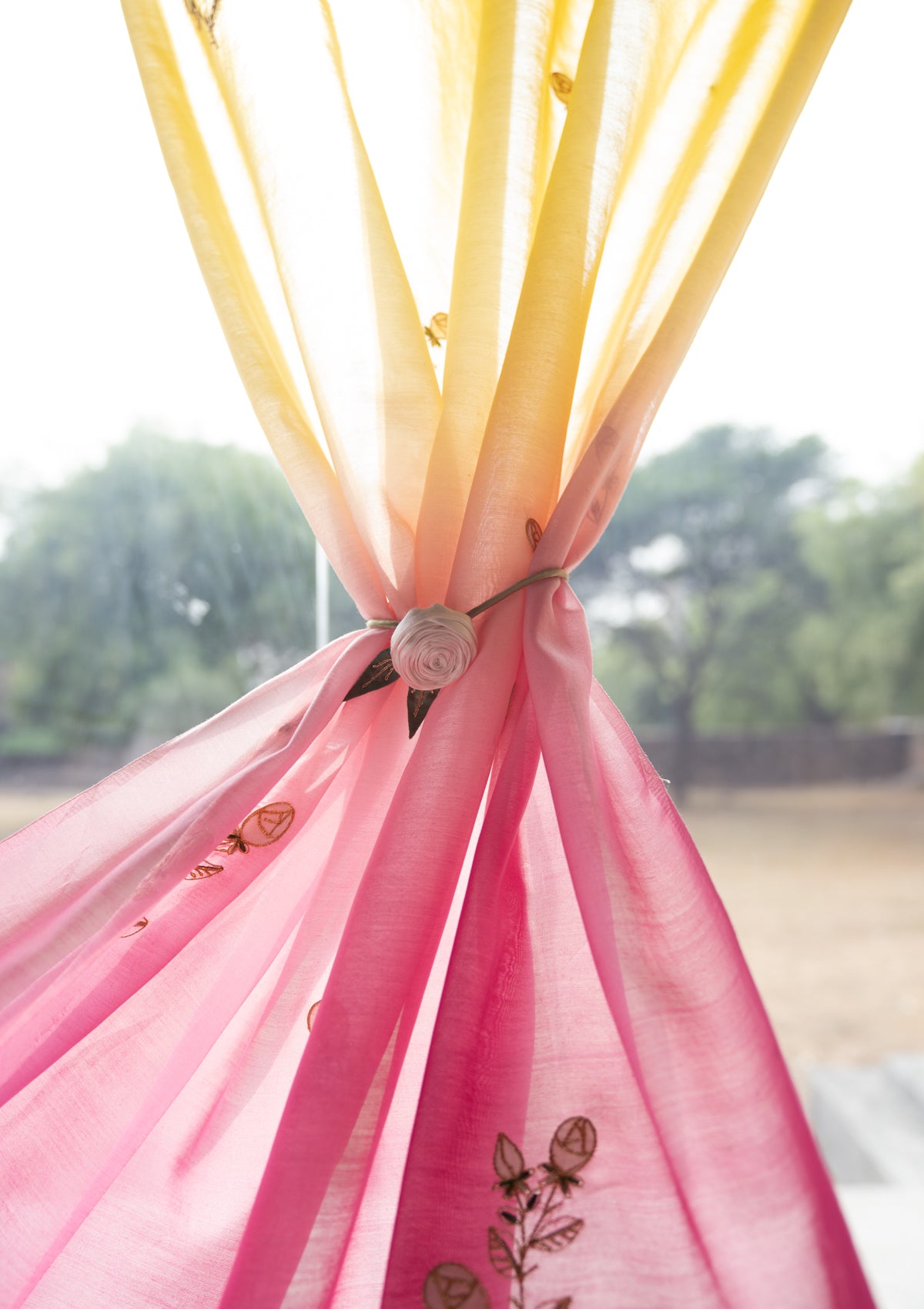 Hulya Shaded Sheer Chanderi Curtain