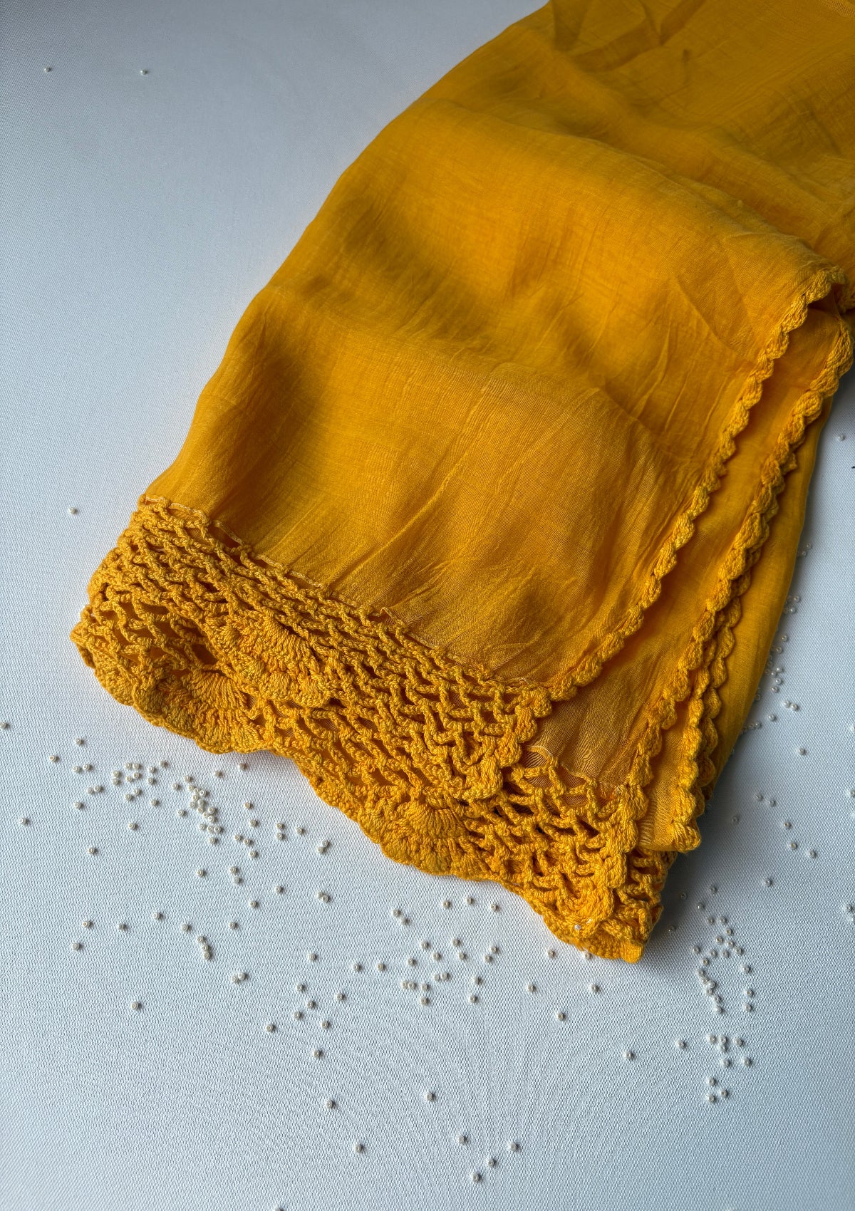 Marigold Yellow Cotton Dupatta