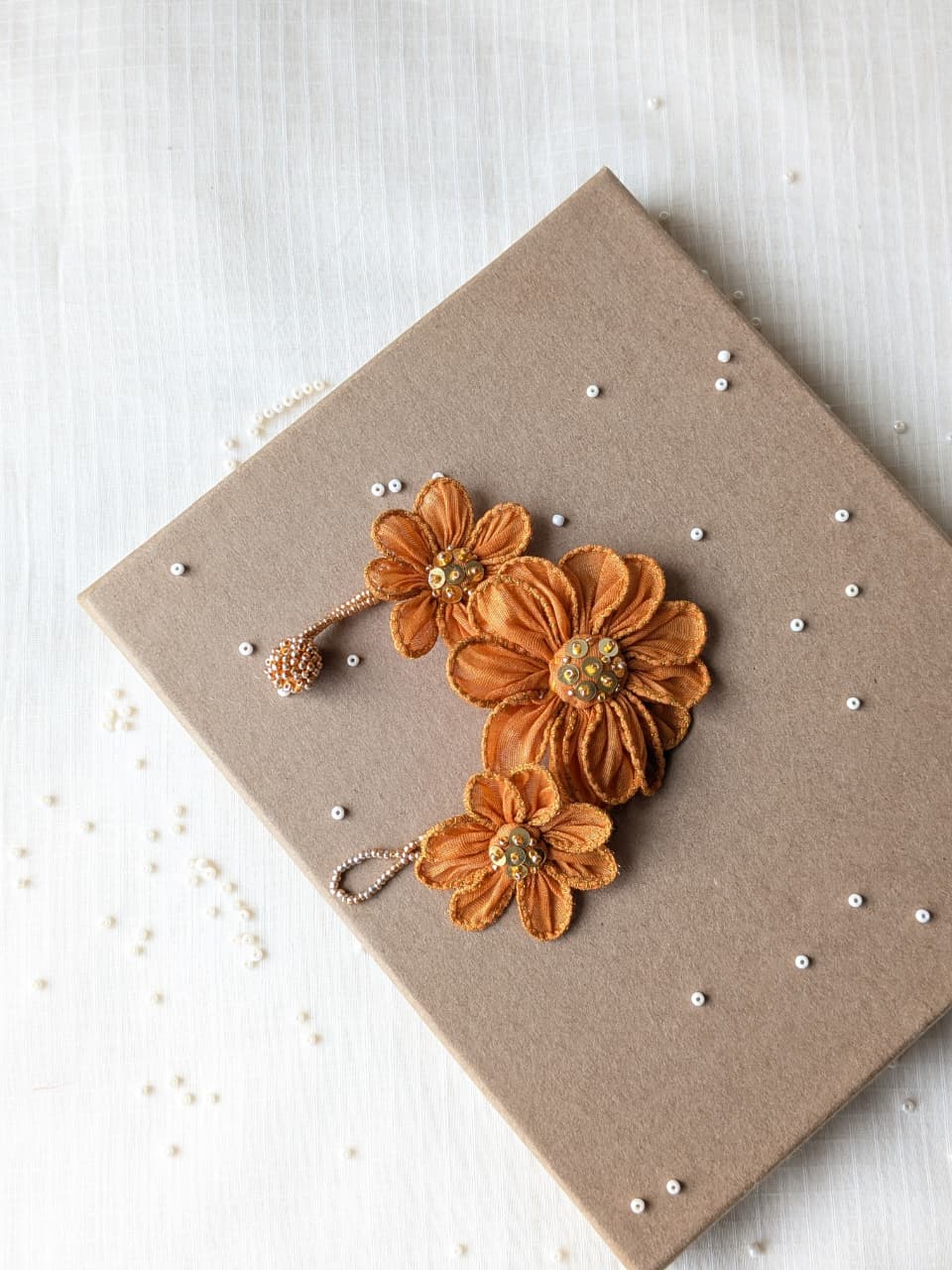 Orange Blooms Floral Bracelet