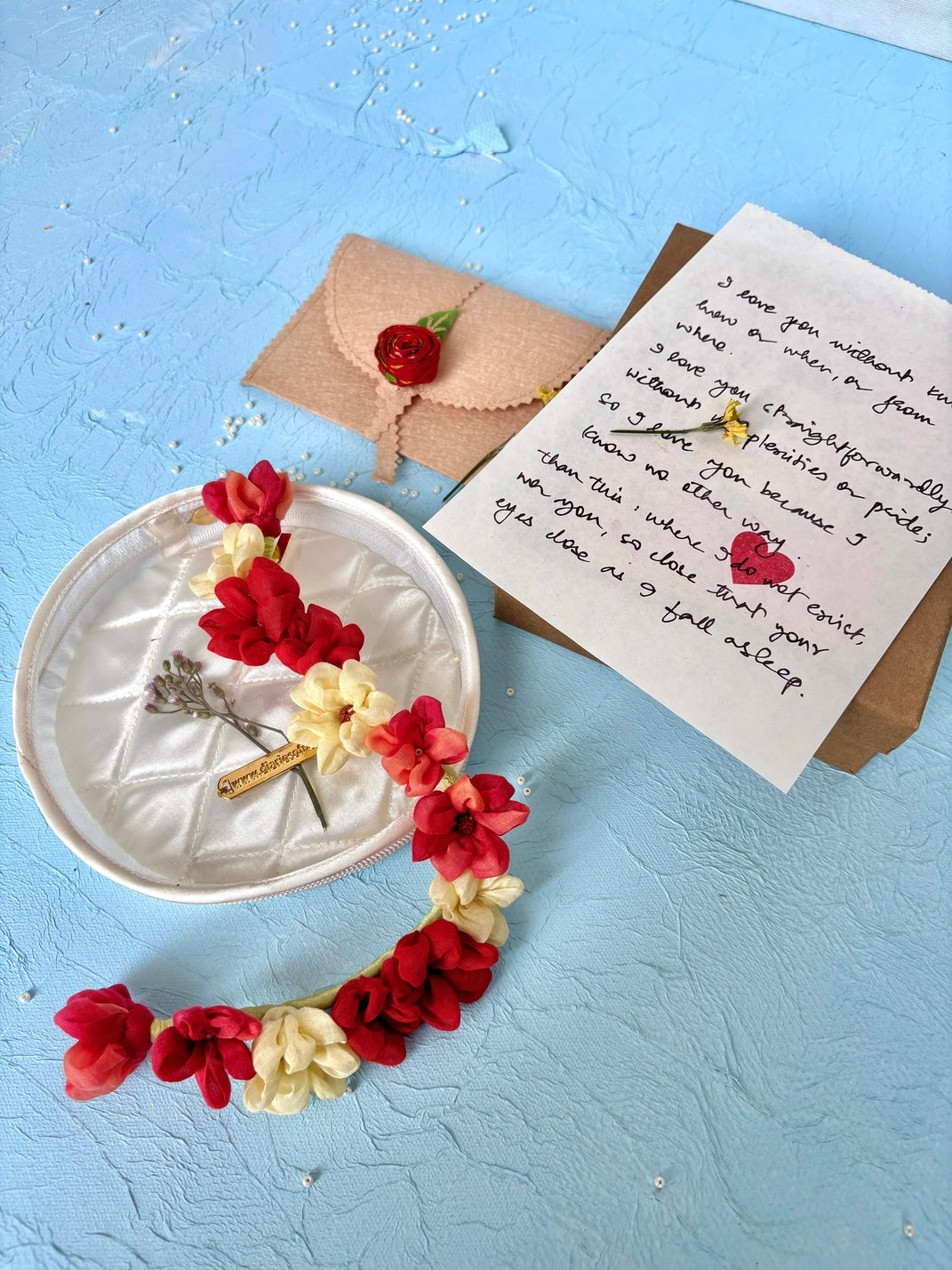 Tambura Red Flower Hair Accessory