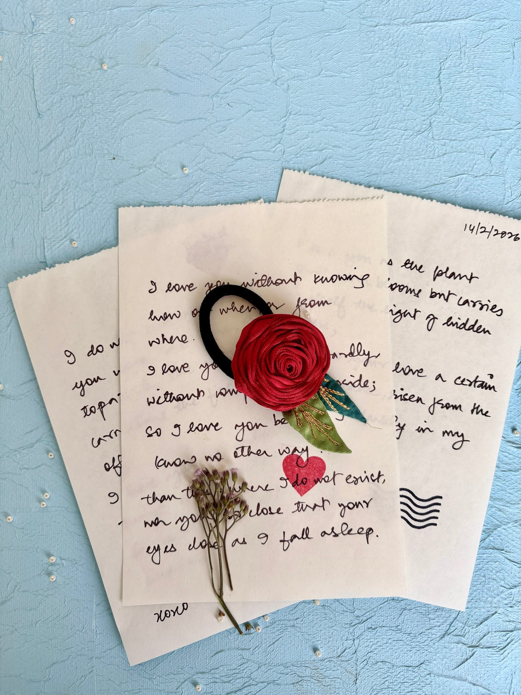 Carry on Floral Rubber Band