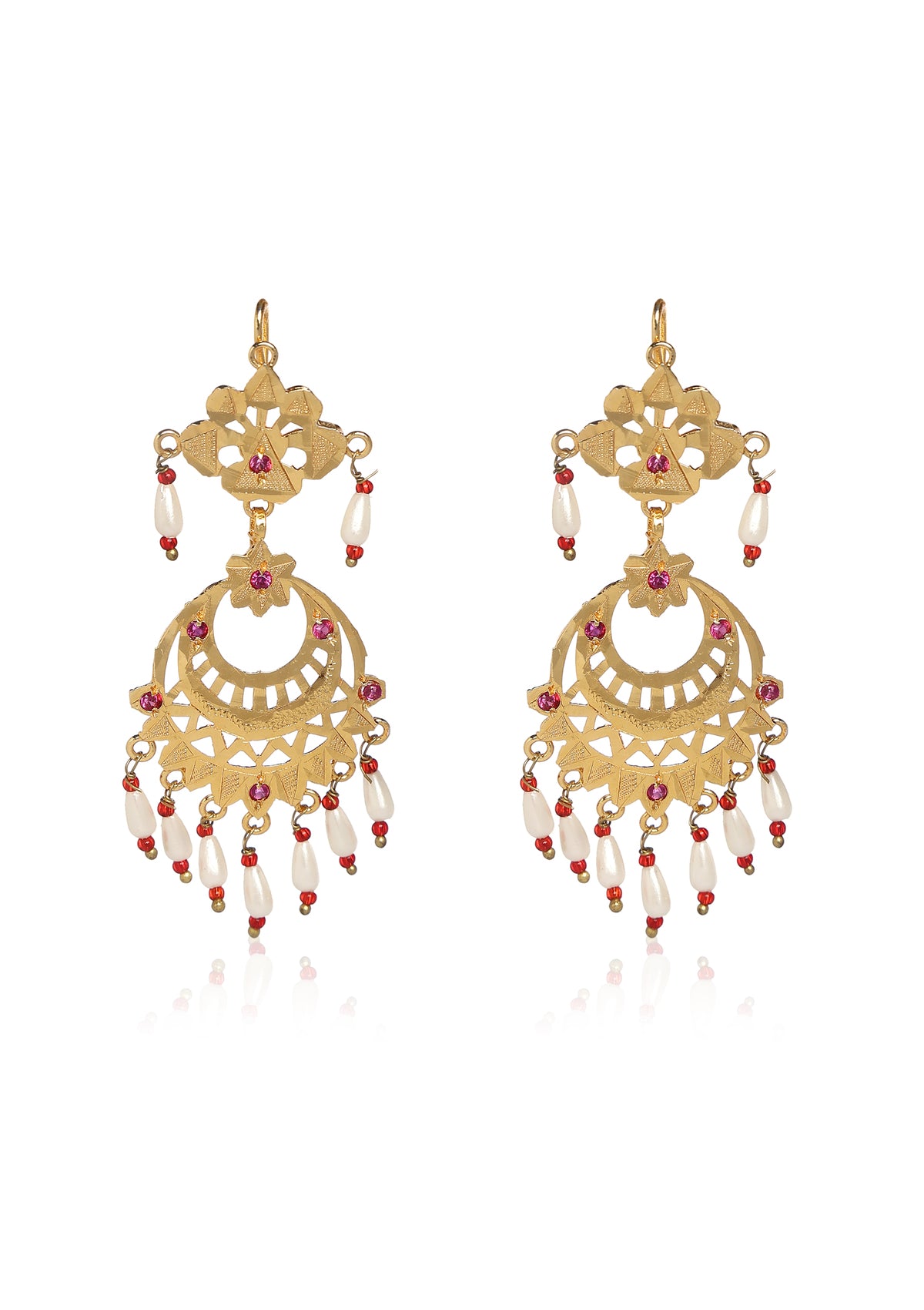 Janaki Gold Tone Silver Earrings