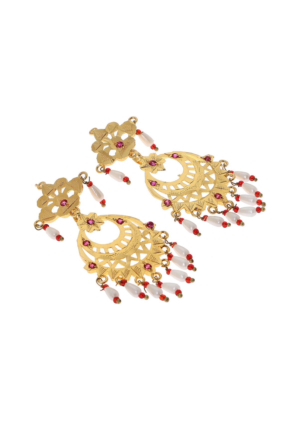 Janaki Gold Tone Silver Earrings