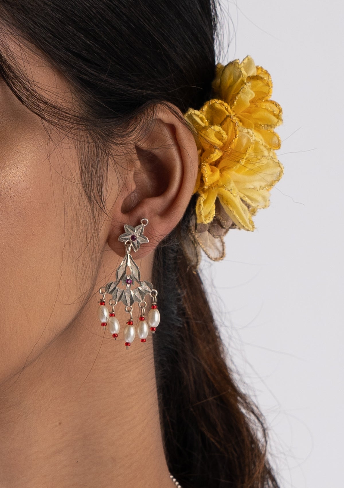 Jheel Handmade Silver Earring
