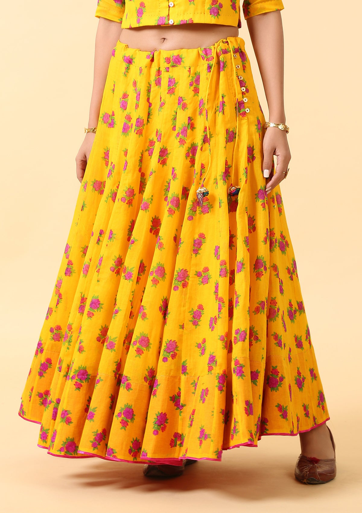 Jhelum Cotton Skirt Blouse Dupatta Set