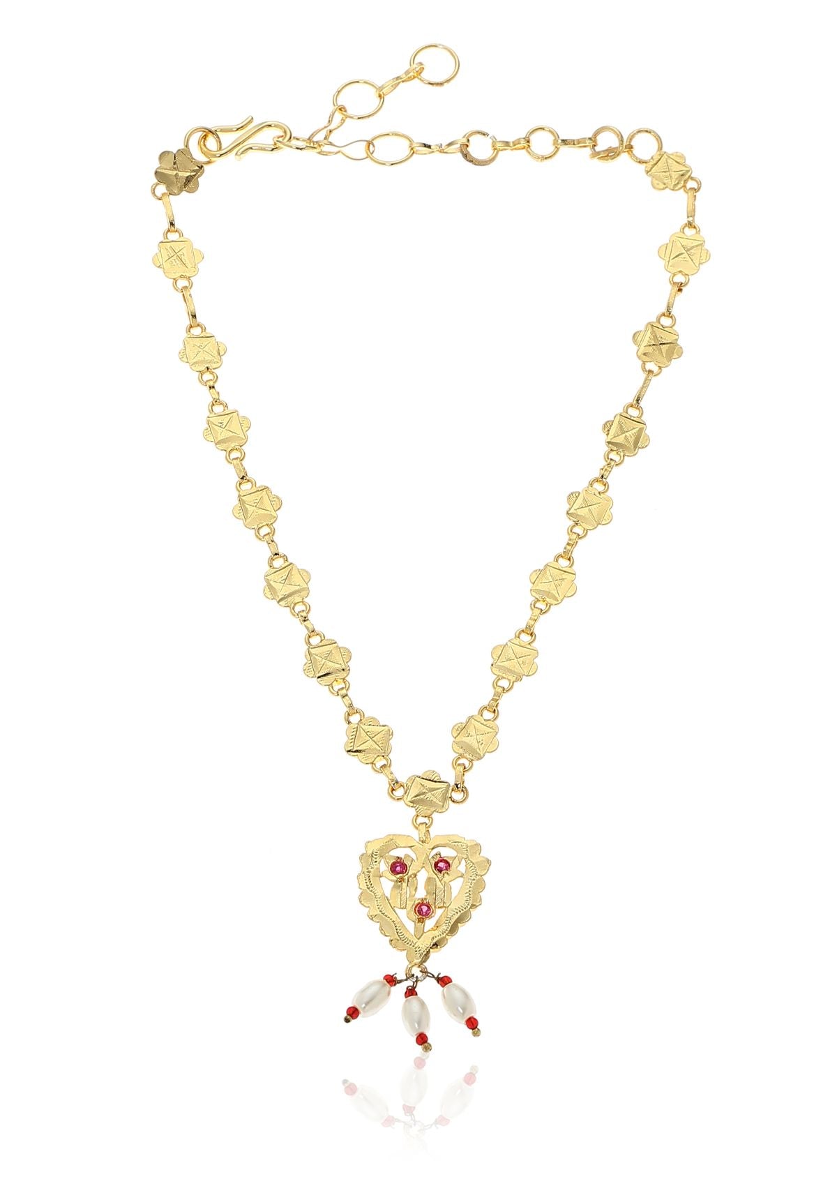 Juhi Gold Tone Silver Necklace