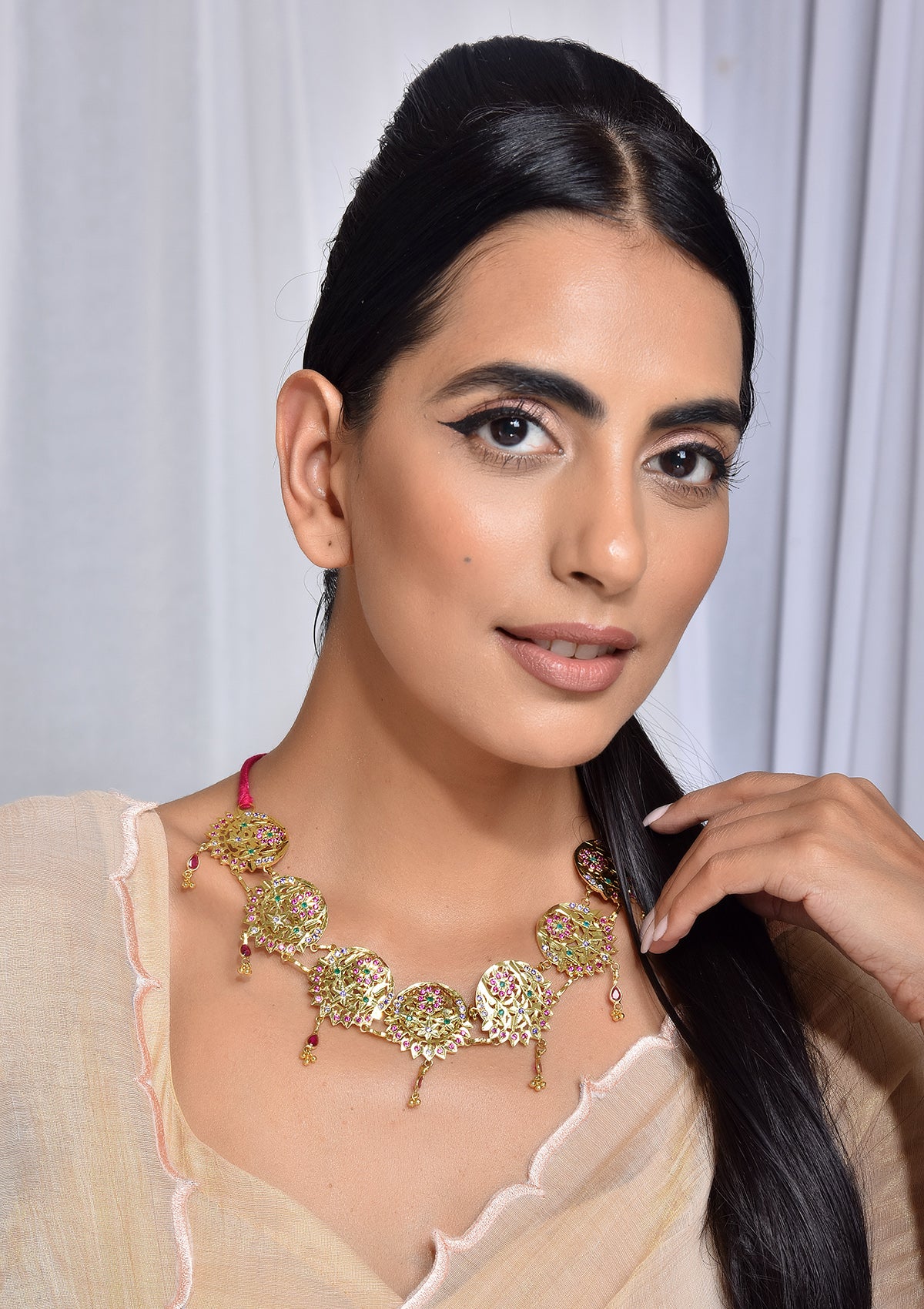 Katha Gold Tone Silver Necklace