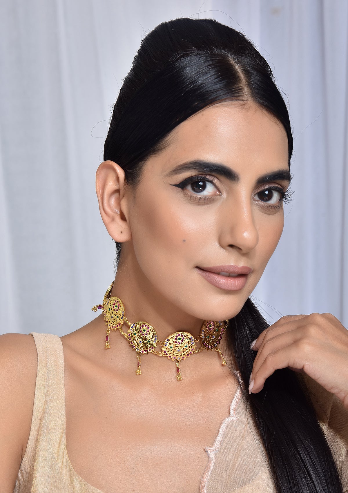 Katha Gold Tone Silver Necklace