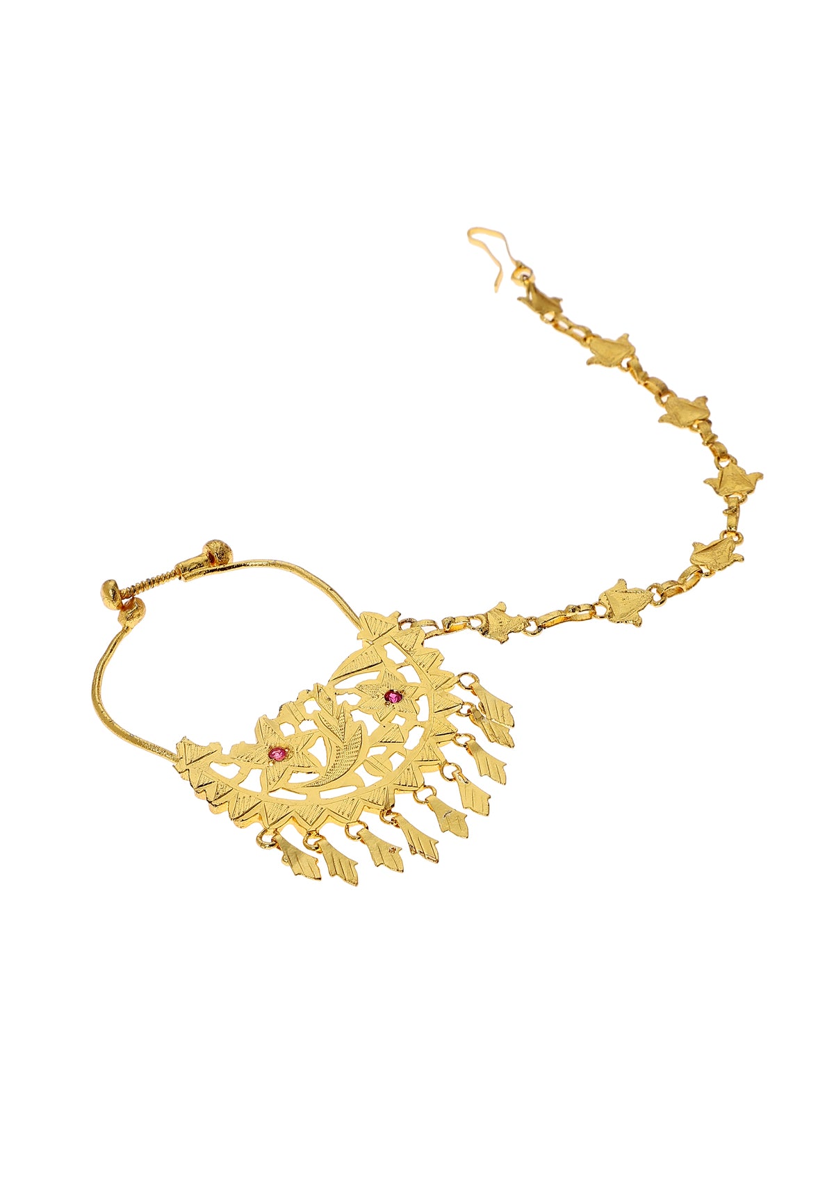 Kishori Gold Tone Silver Nath