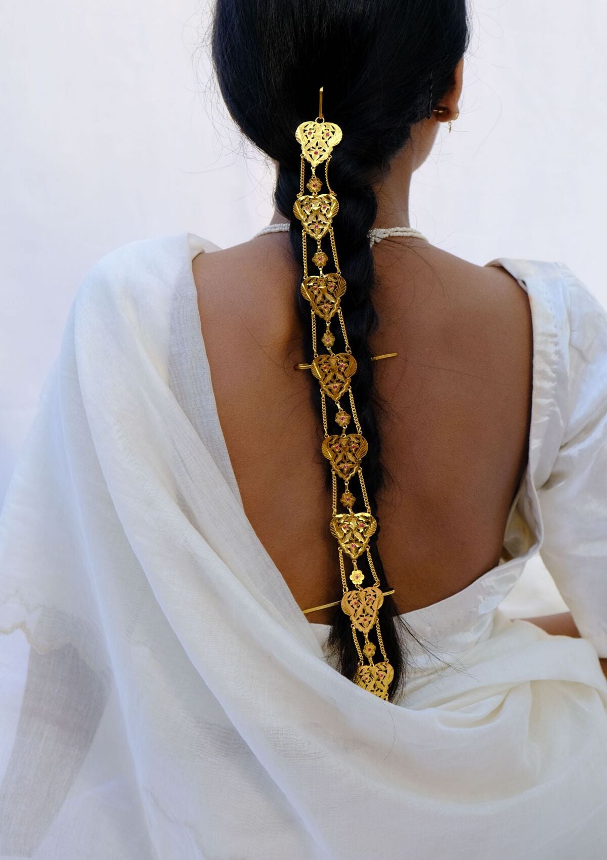 Kubra Gold Tone Silver Choti