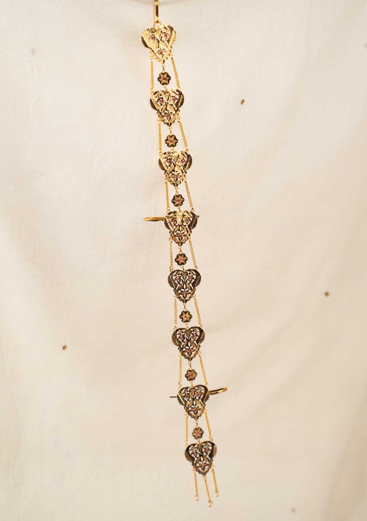 Kubra Gold Tone Silver Choti