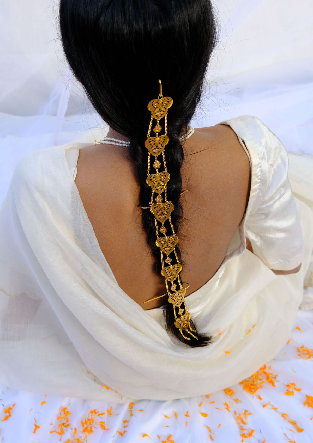 Kubra Gold Tone Silver Choti