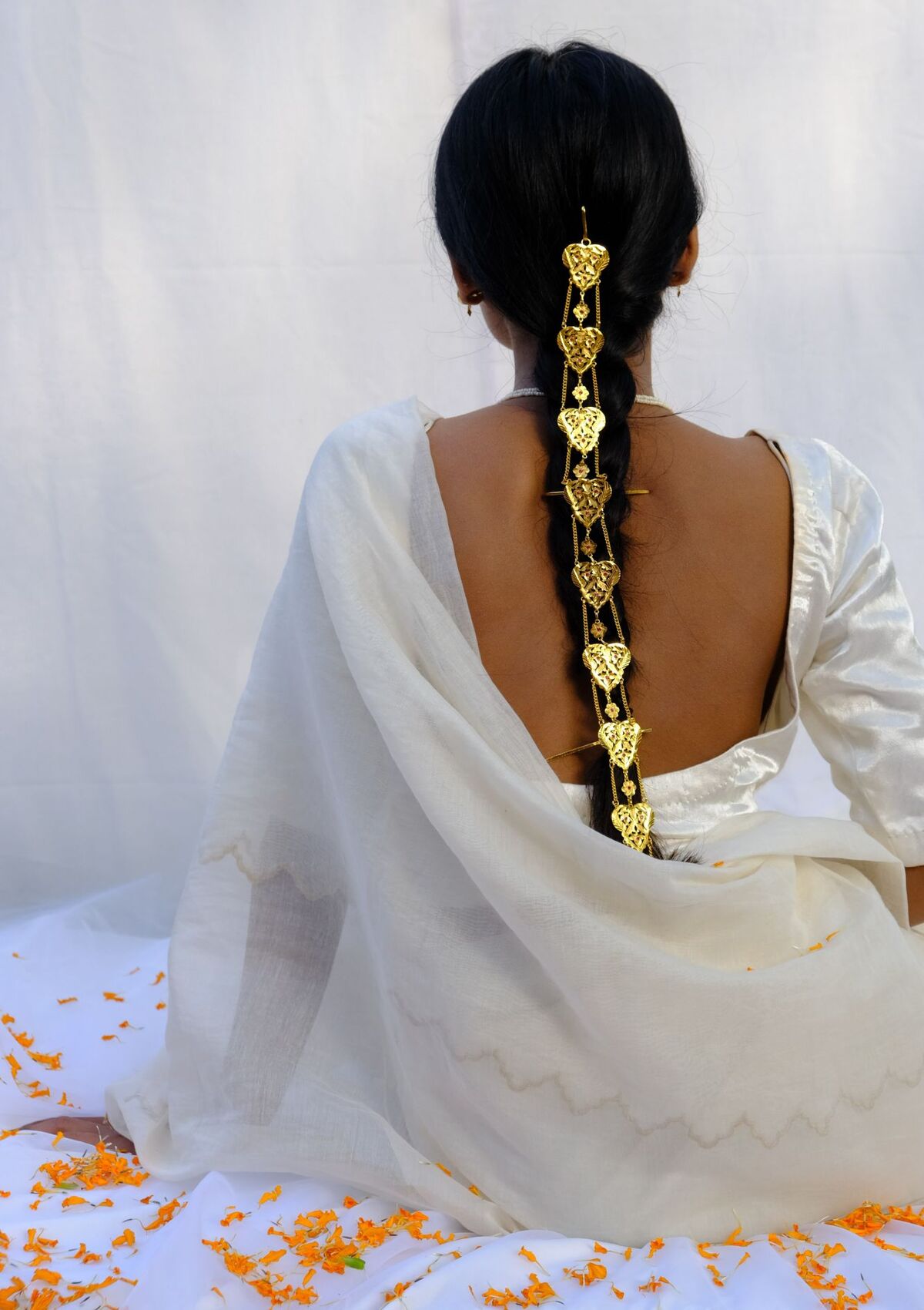 Kubra Gold Tone Silver Choti