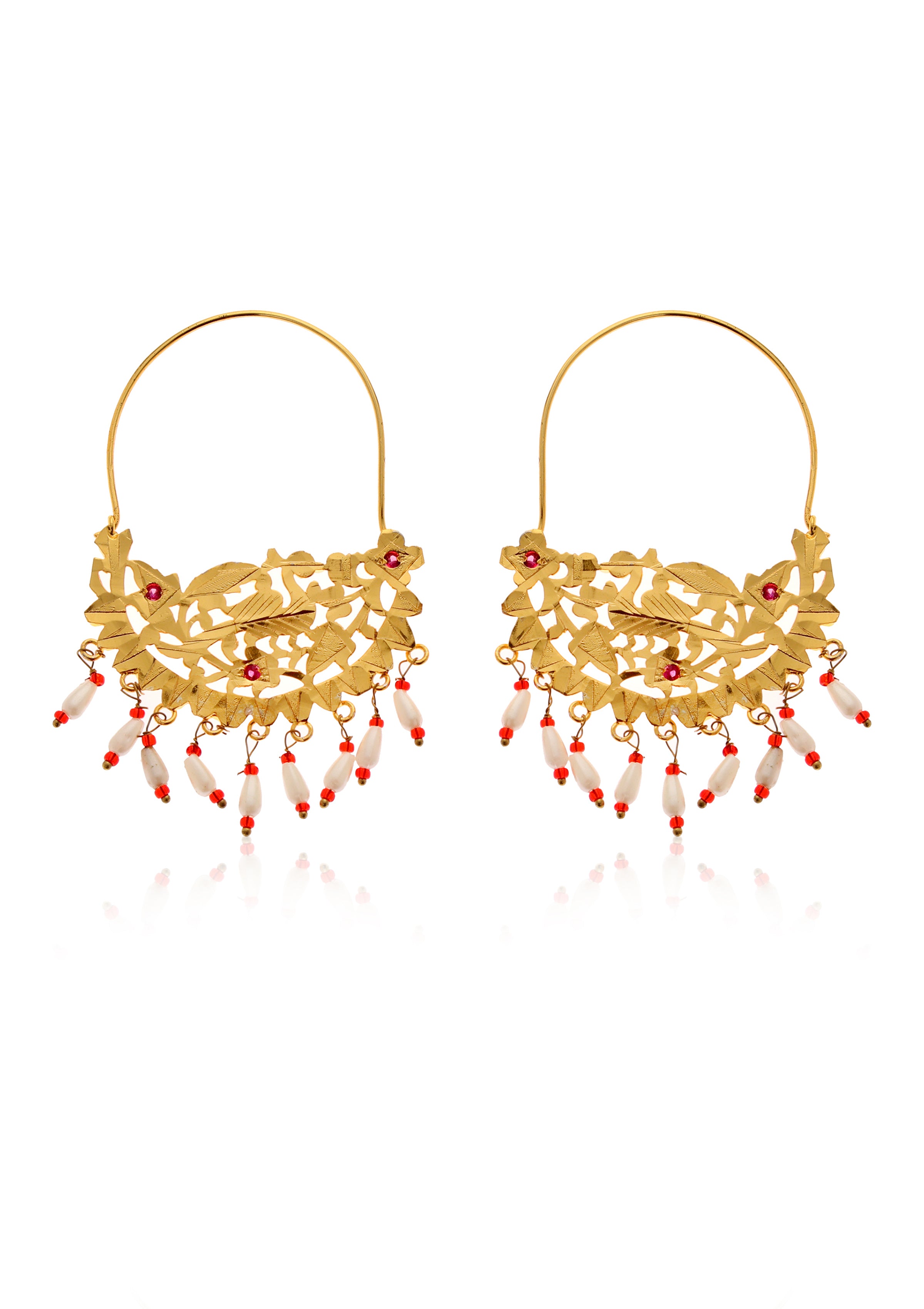 Shamli Gold Tone Silver Earrings