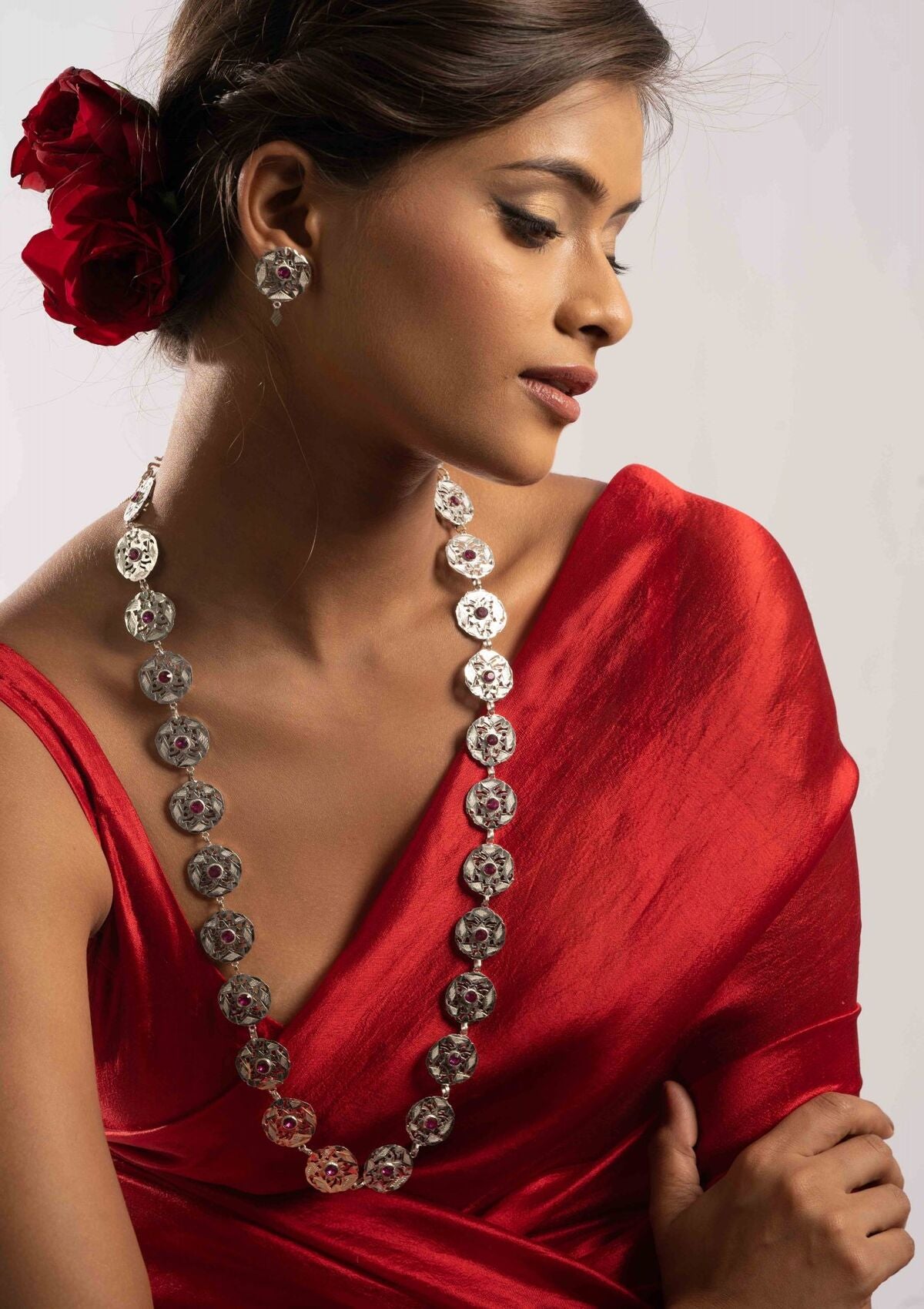 Laxmi Handmade Silver Necklace