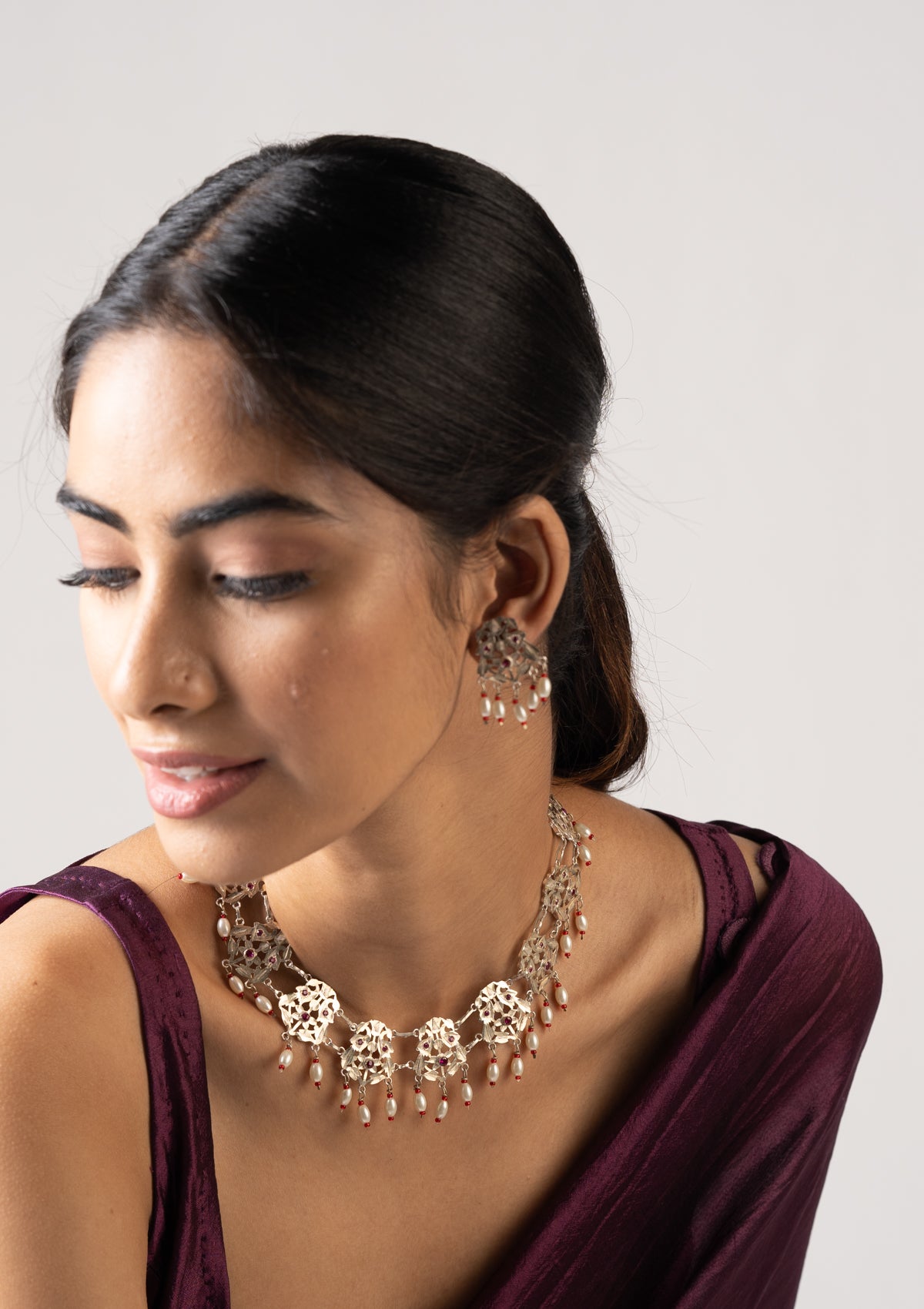 Lehna Handmade Silver Earrings