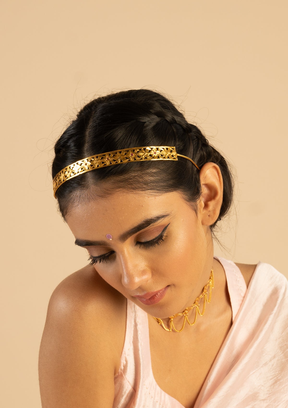 Lekha Gold Tone Silver Hairband