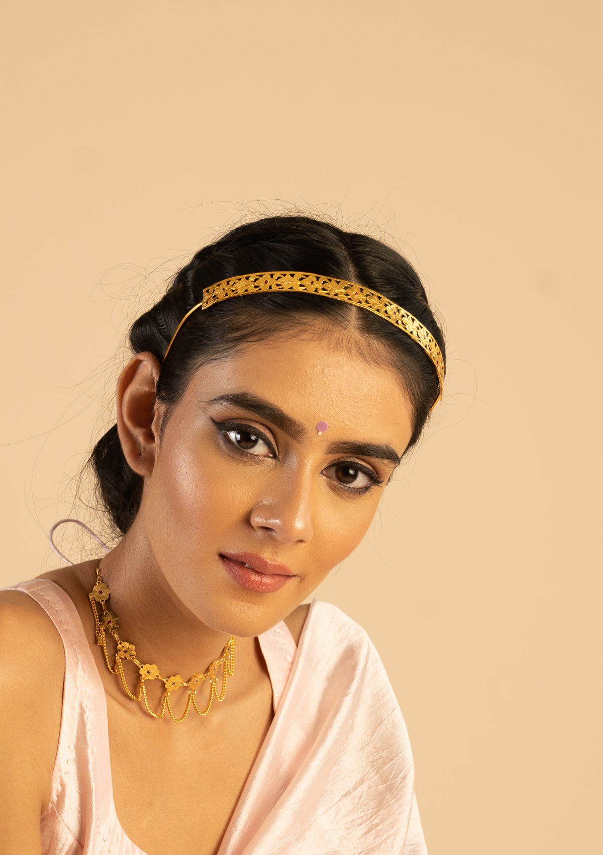 Lekha Gold Tone Silver Hairband