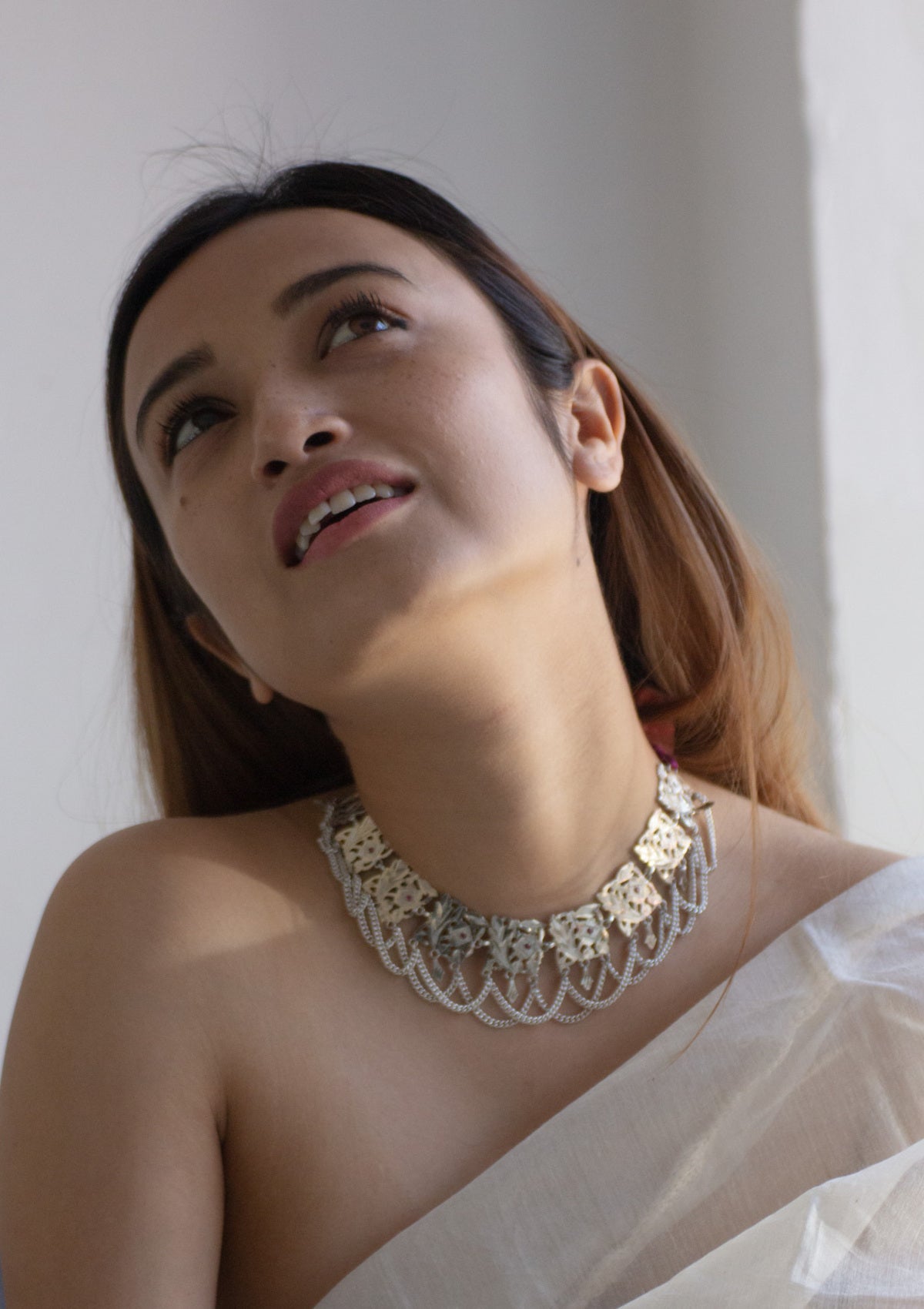 Madhumalti Handmade Silver Necklace