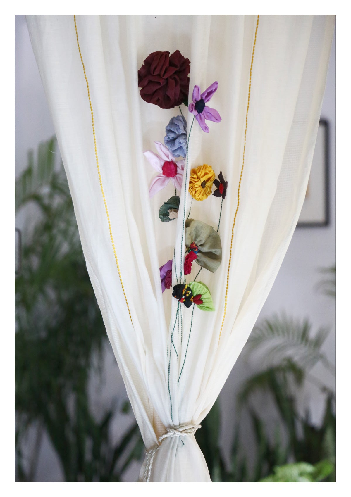 Magha Off-White Layered Curtain
