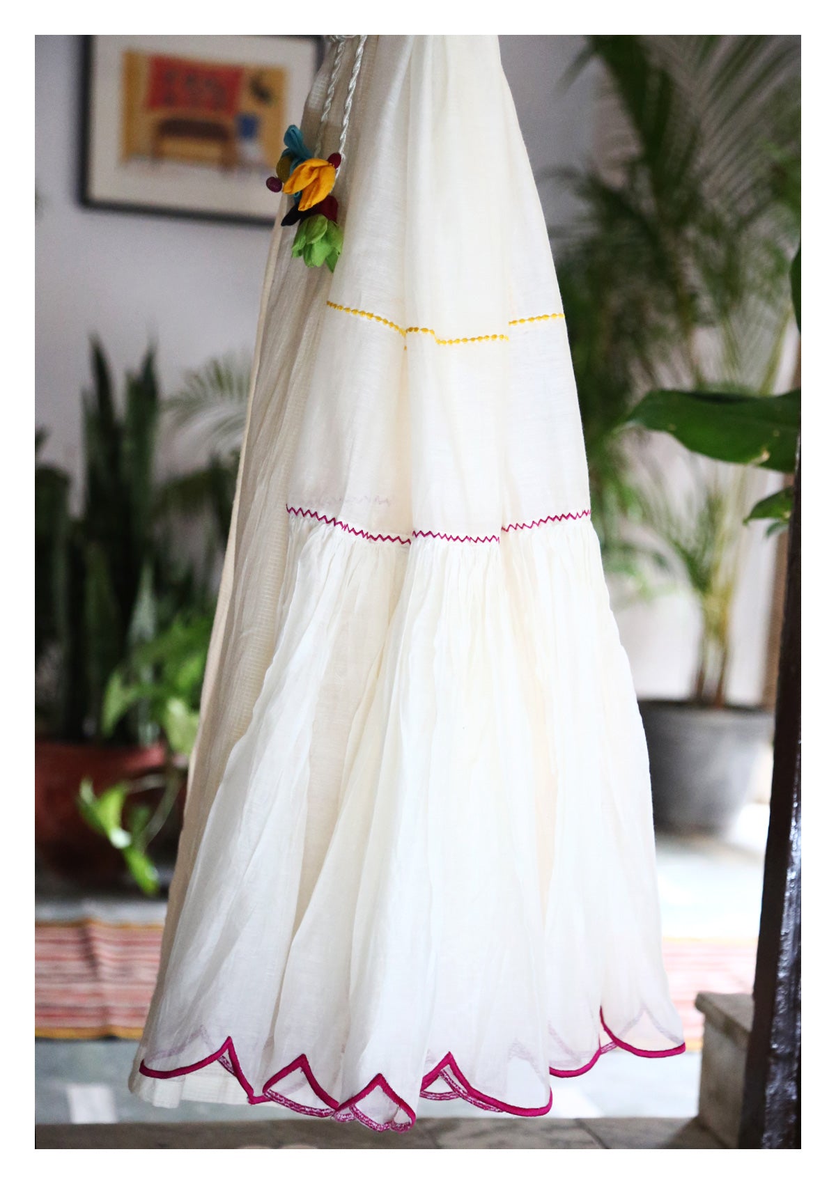Magha Off-White Layered Curtain