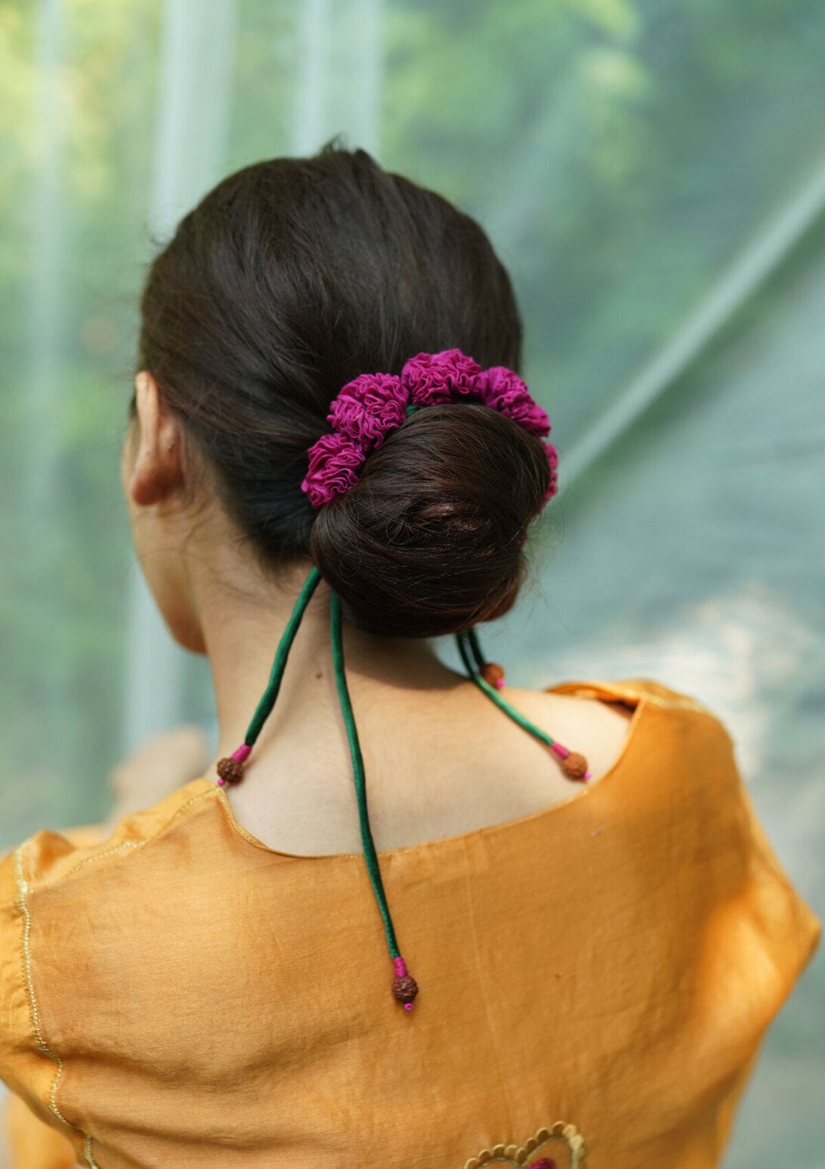 Magnolia Pink Textile Gajra